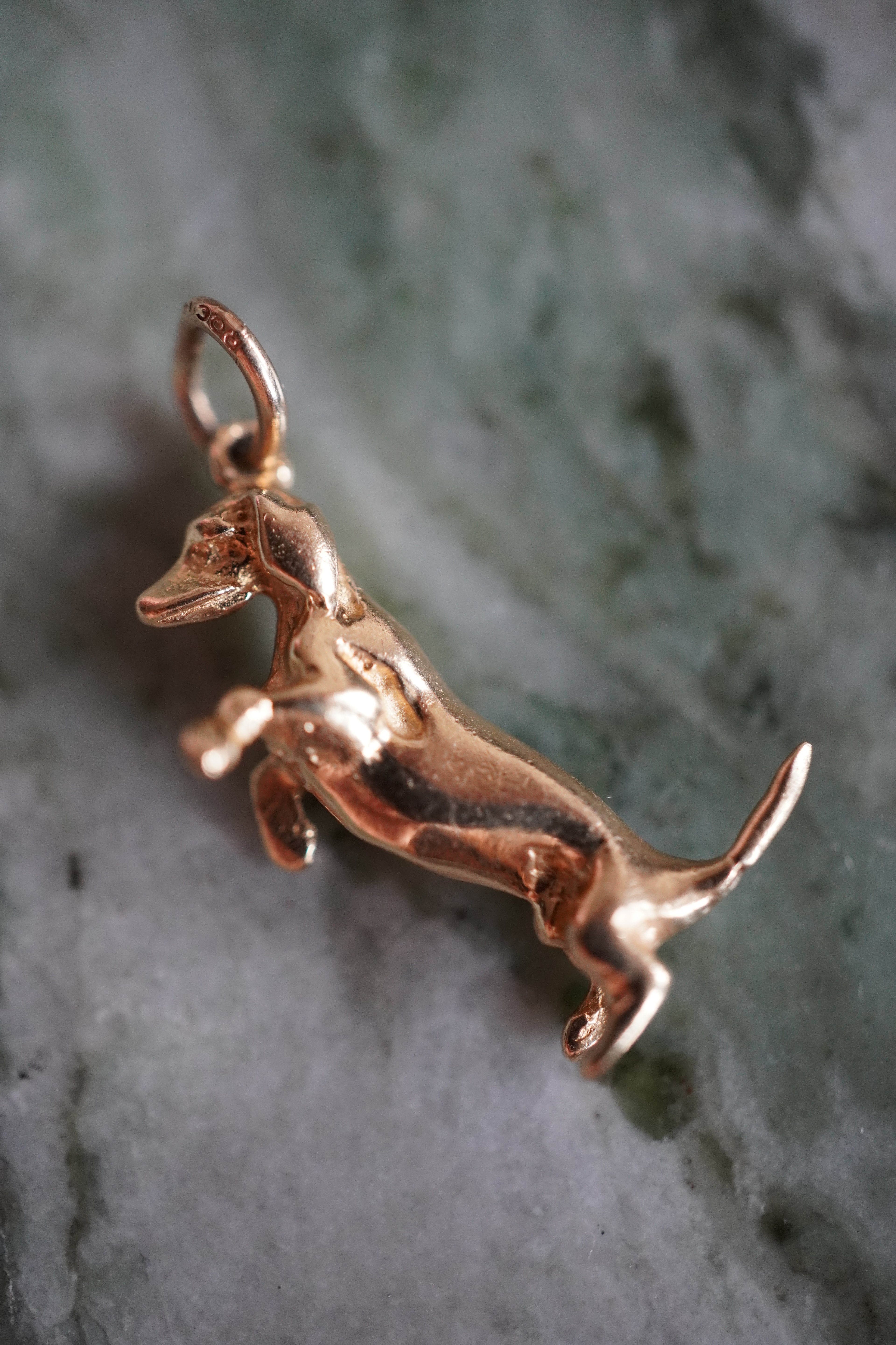 14K Yellow Gold Dachshund Pendant
