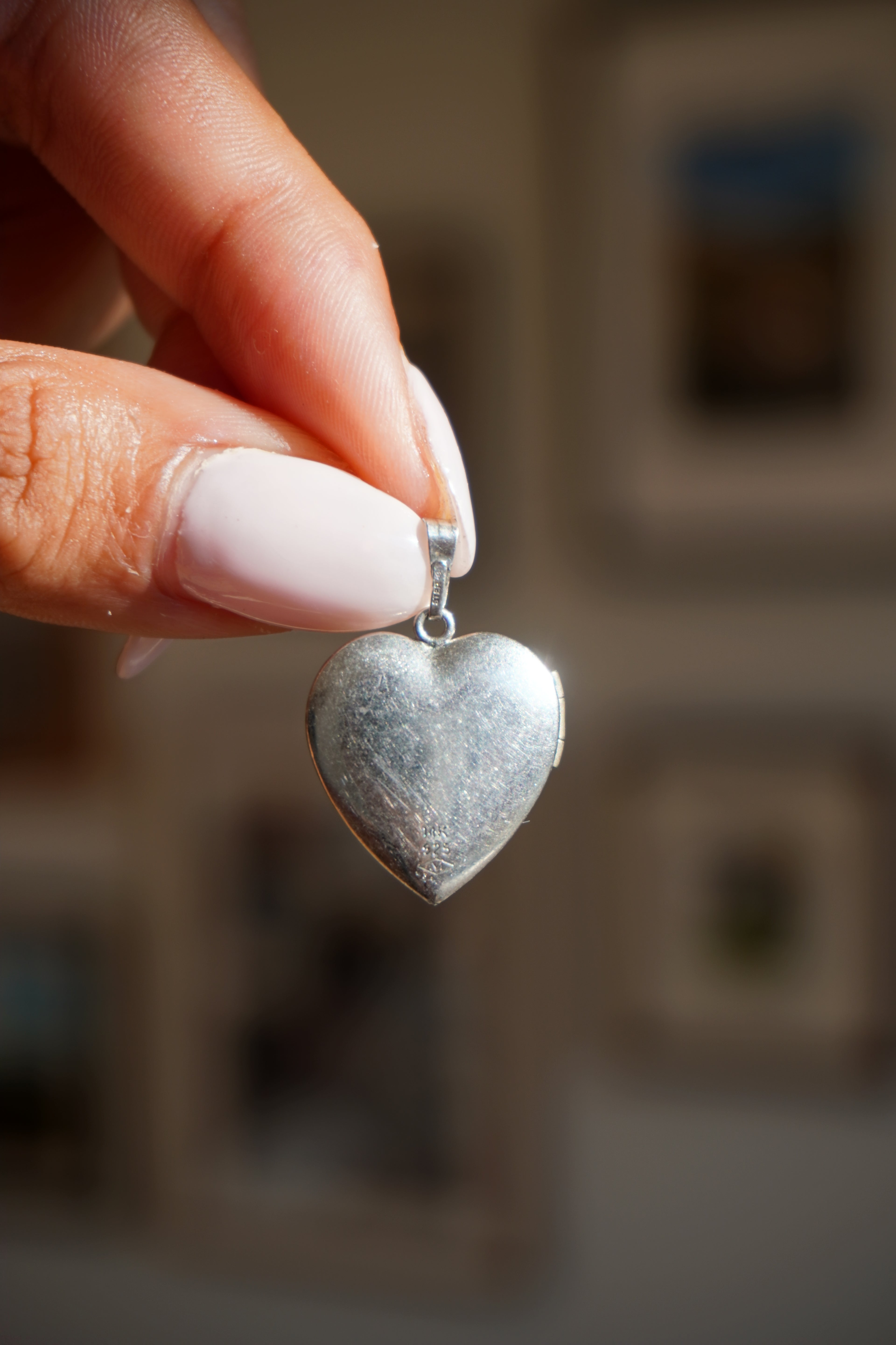 14K Yellow Gold Sterling Silver Heart Locket