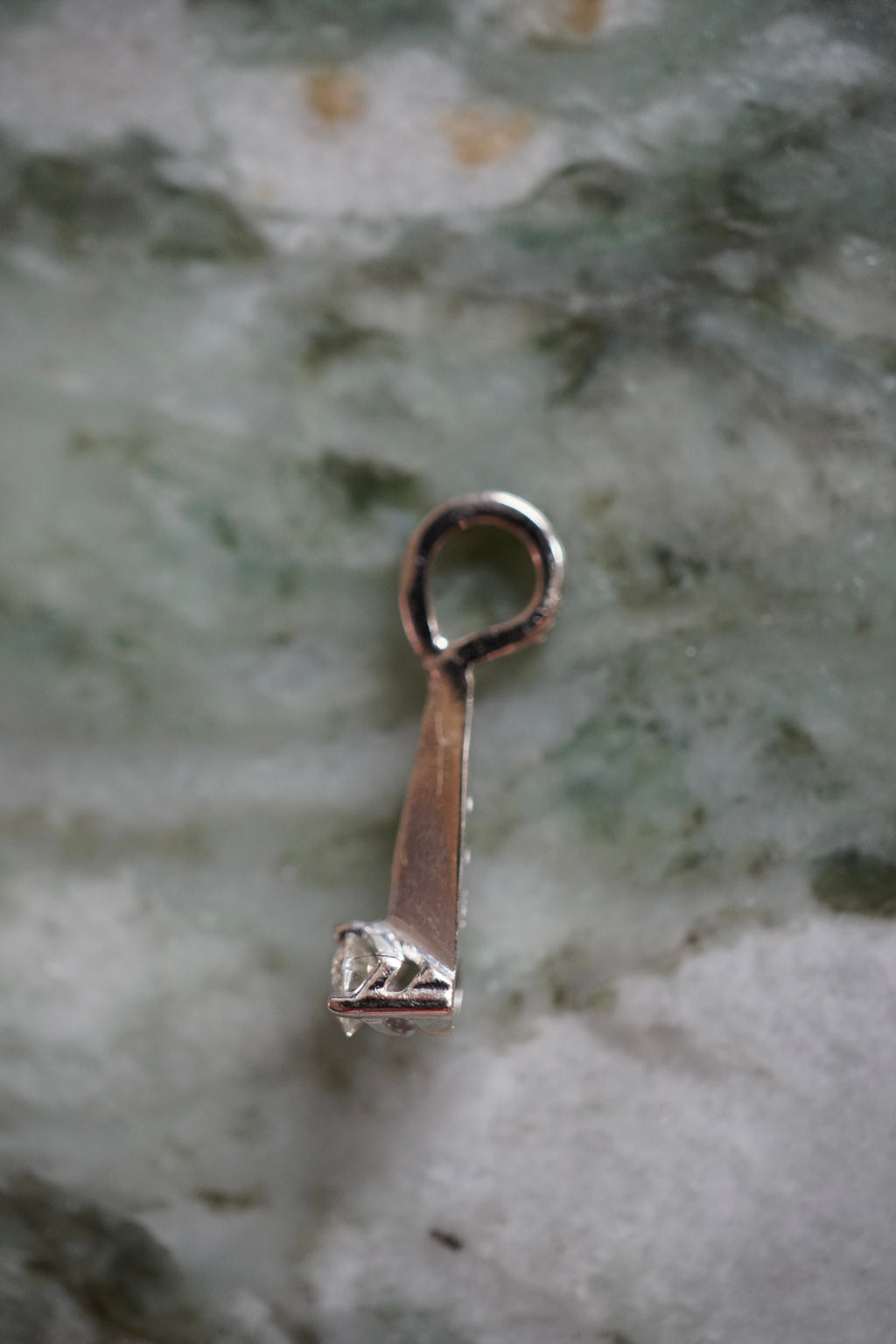 14K White Gold Diamond Pendant