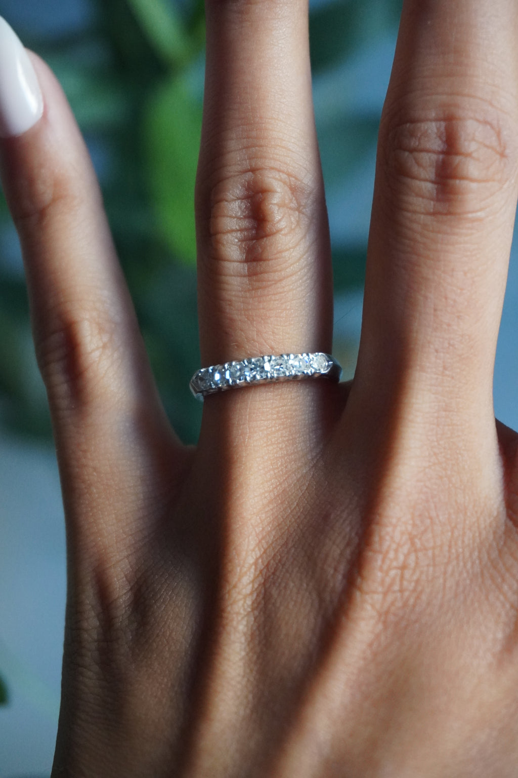 Platinum Diamond (0.42 ctw) Ring Sz 6 Ring (3.7 g)