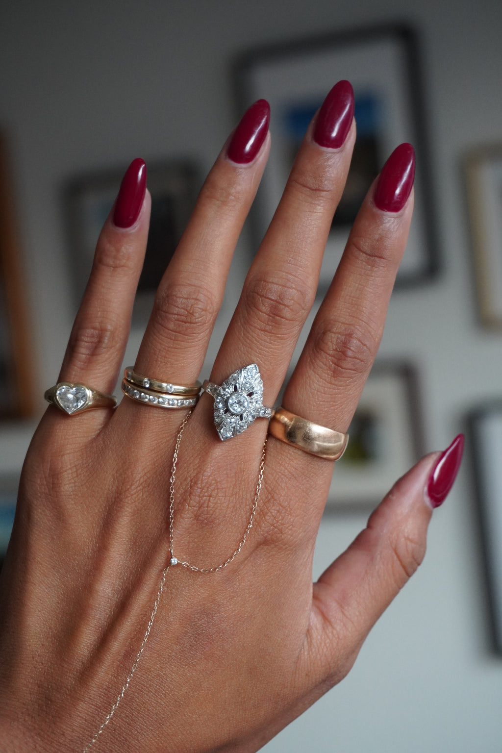Platinum Antique Art Deco Old Mine Cut Diamond (0.82 ctw) Ring Sz 6 (5.45 g)