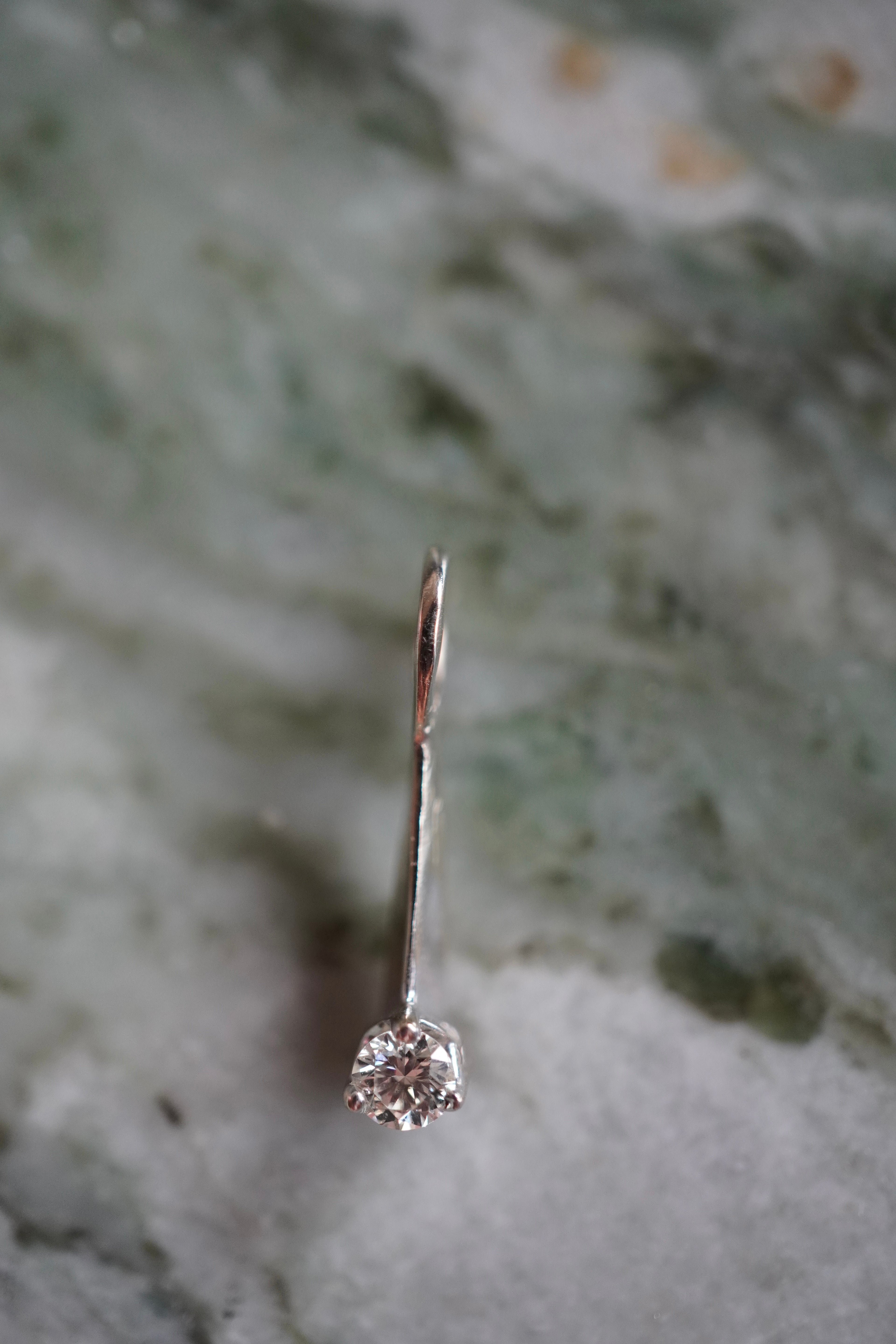14K White Gold Diamond Pendant