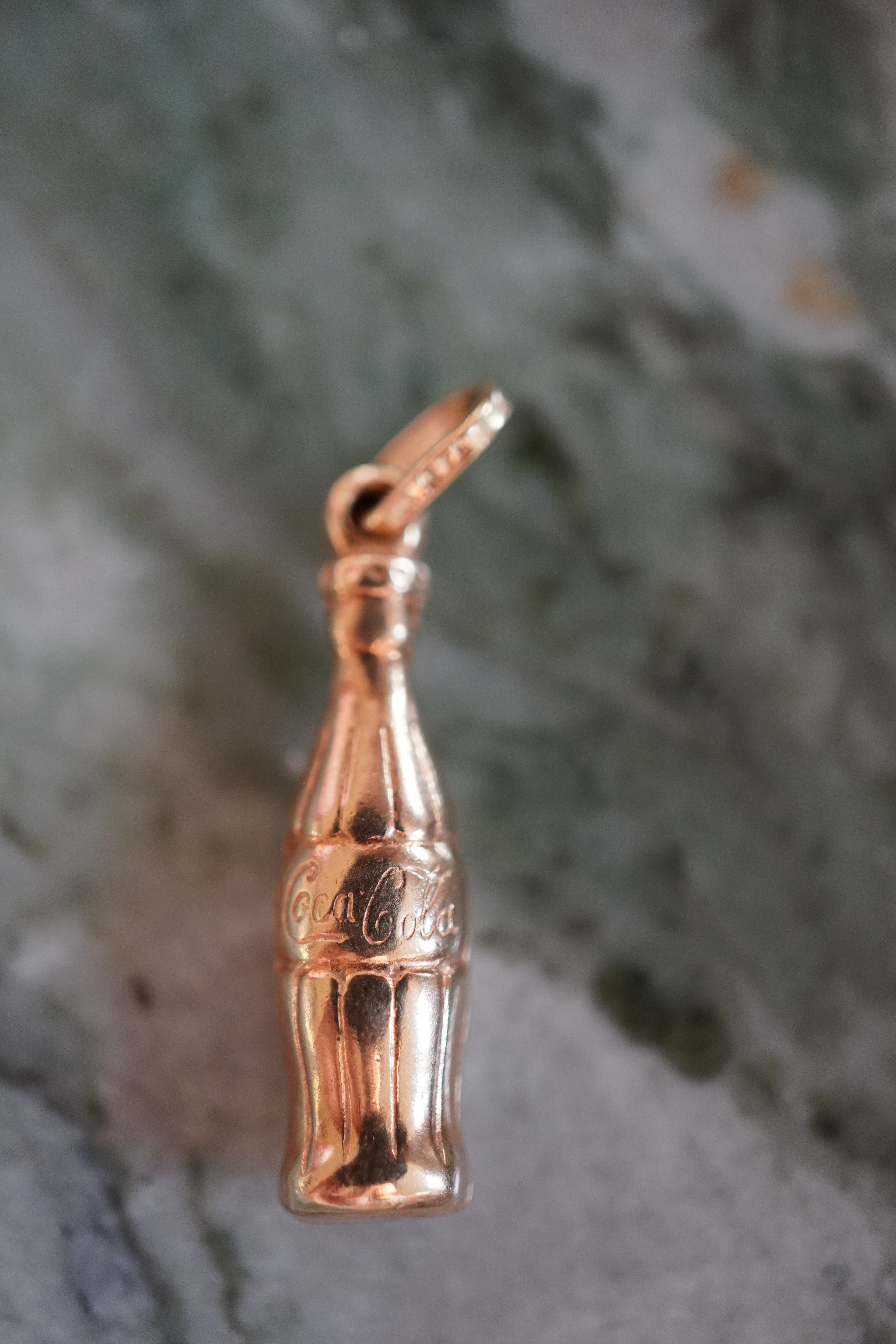 18K Yellow Gold Coca Cola 1.25" Pendant