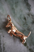 14K Yellow Gold Dachshund Pendant