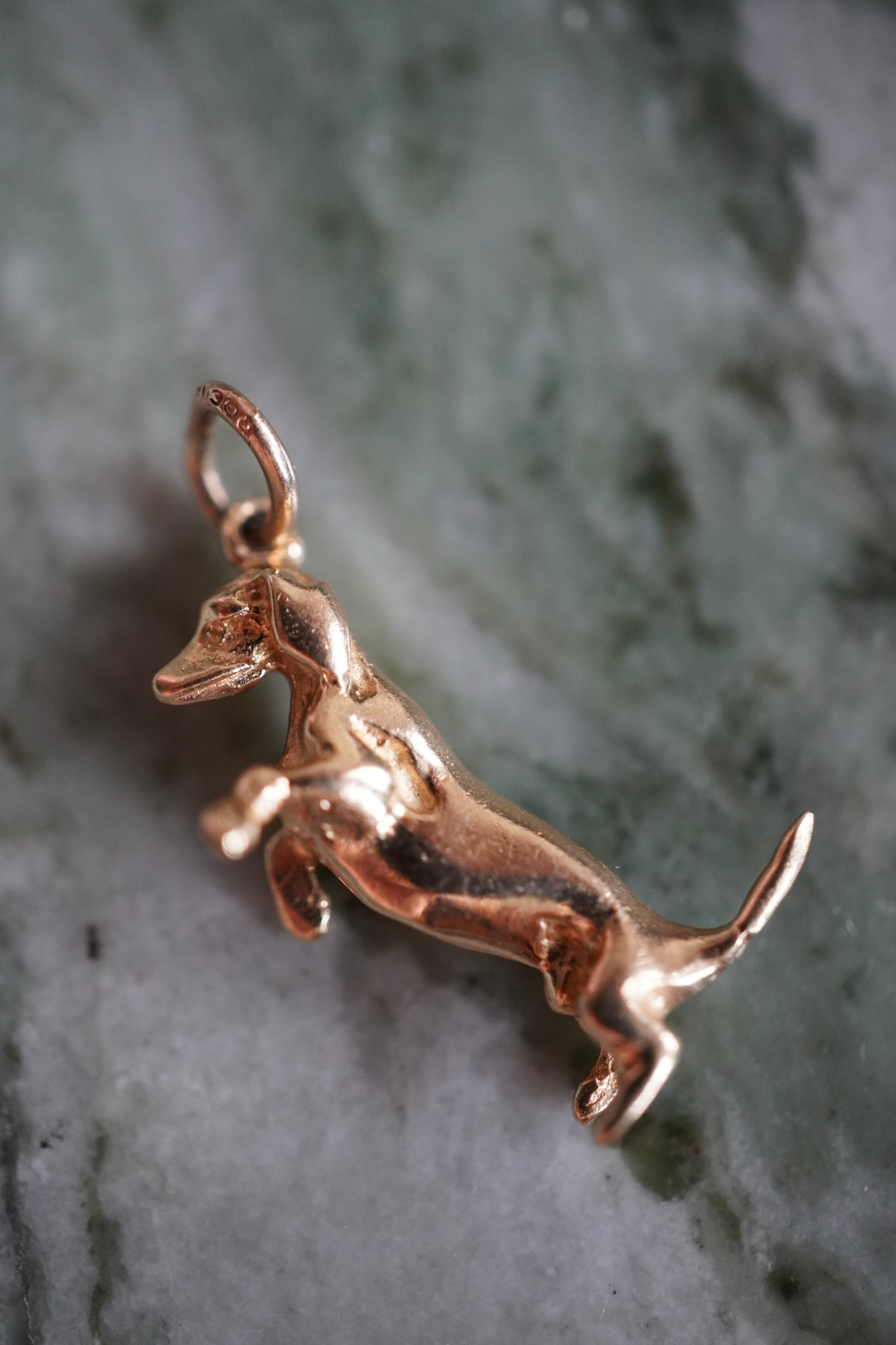 14K Yellow Gold Dachshund Pendant
