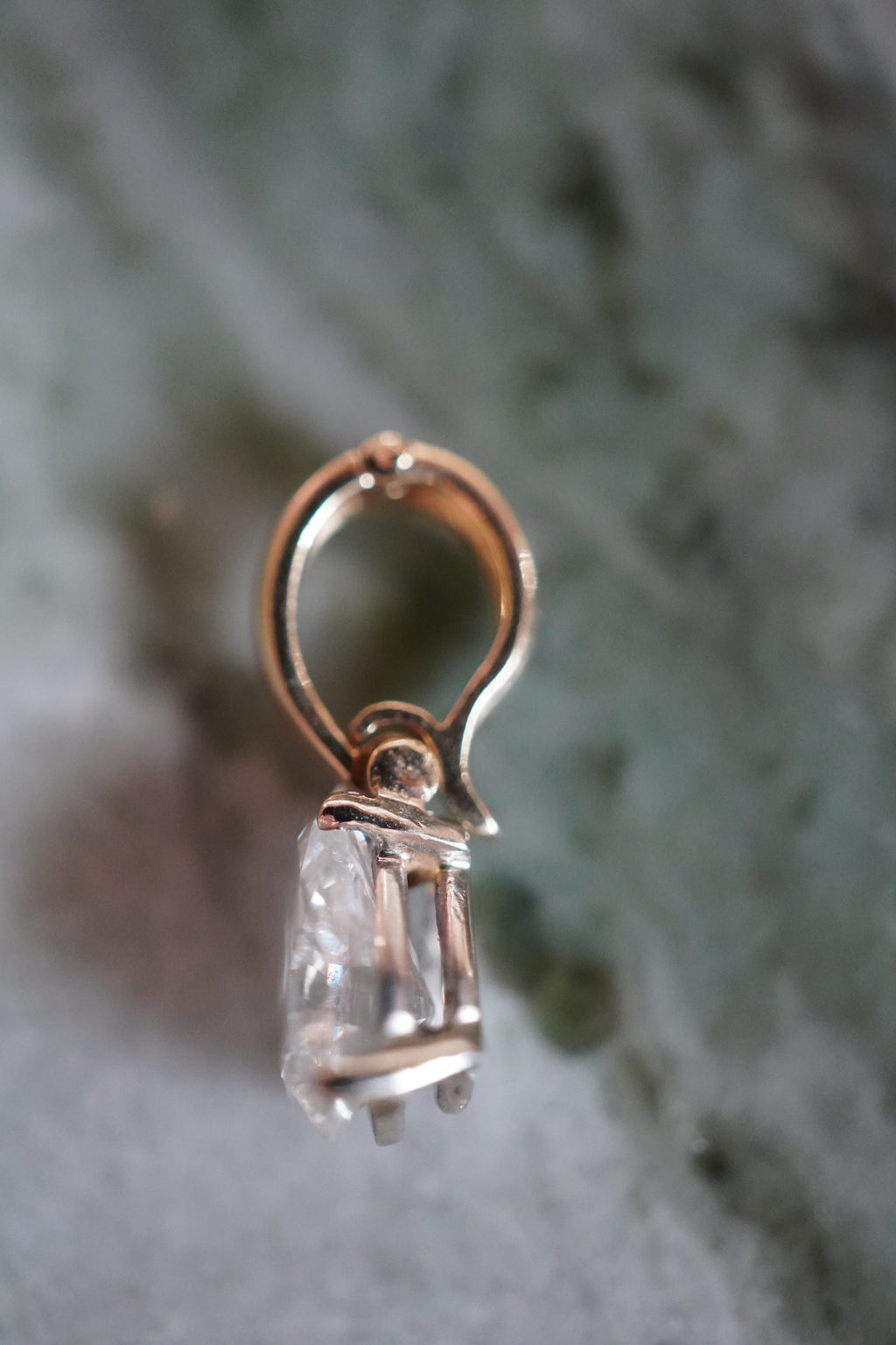 14K Natural Pear Cut Diamond (~1.25 tcw) Pendant