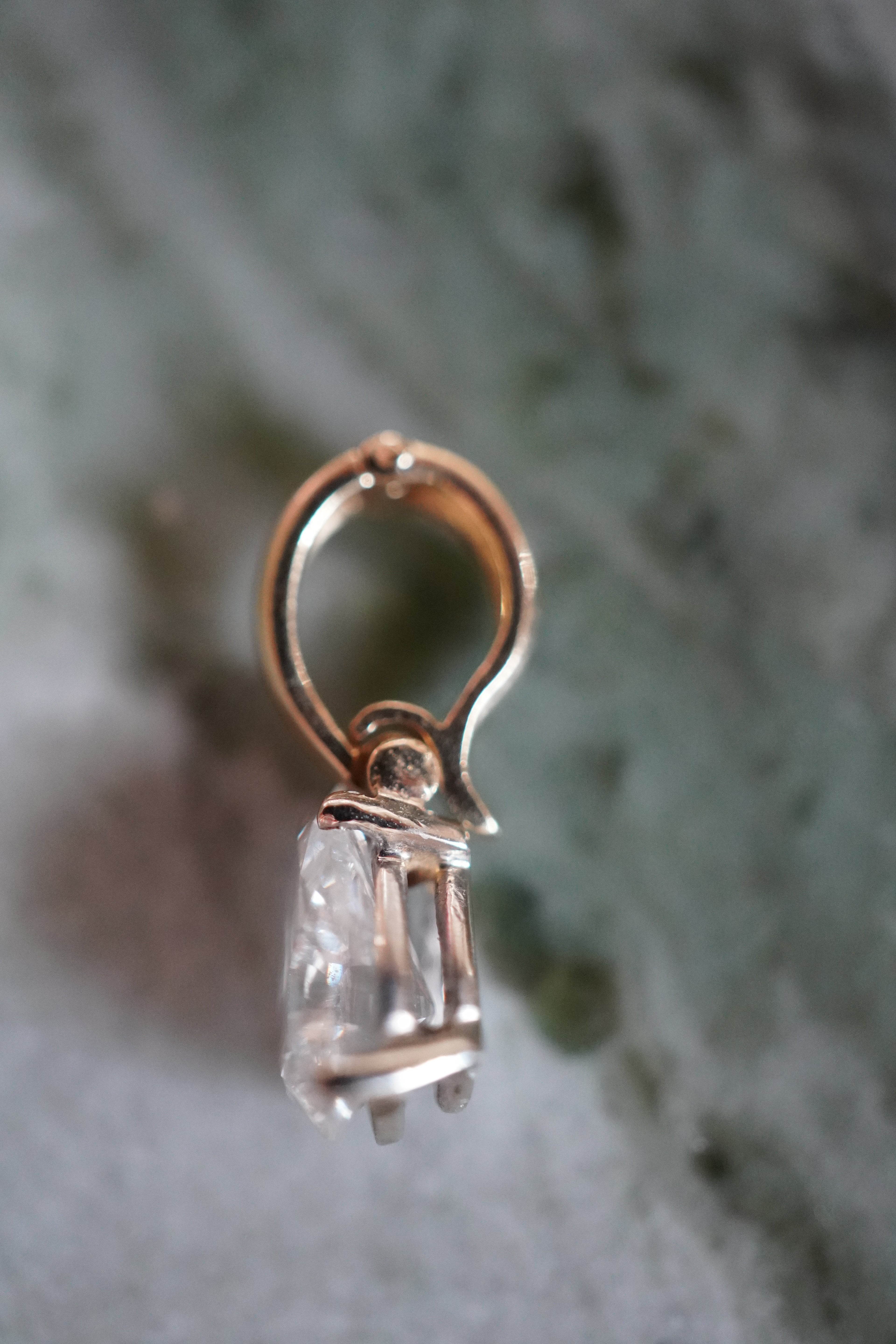 14K Natural Pear Cut Diamond (~1.25 tcw) Pendant