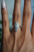 14K Yellow Gold Diamond (0.25 ctw) Filigree Ring Sz 5 (3 g)