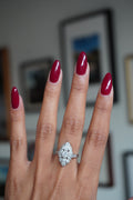 Platinum Antique Art Deco Old Mine Cut Diamond (0.82 ctw) Ring Sz 6 (5.45 g)