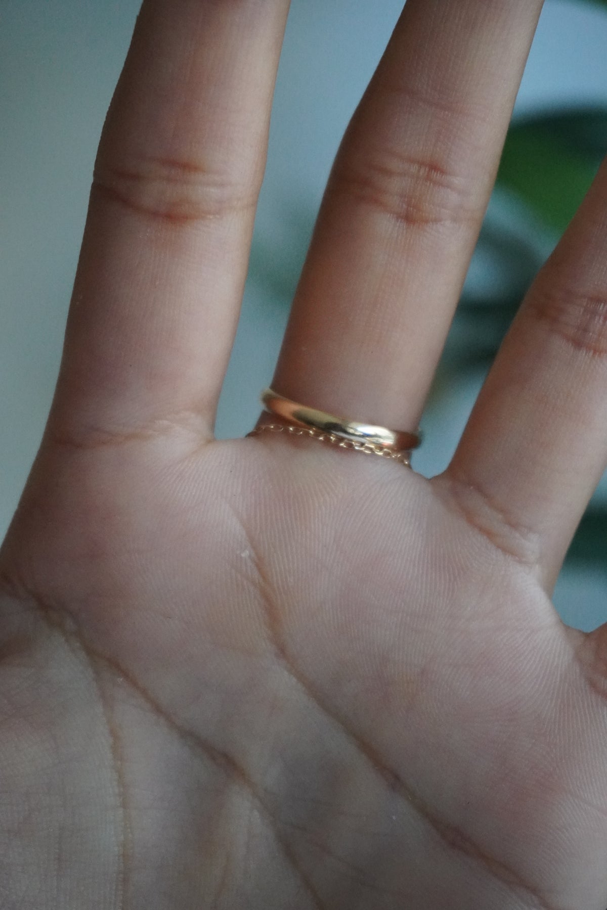 14K Yellow Gold Mabe Pearl Ring Sz 7.25 (4.3 g)