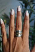 14K Two Tone Panther Diamond (~0.70 ctw) Ring Sz 6.75 (9.56 g)