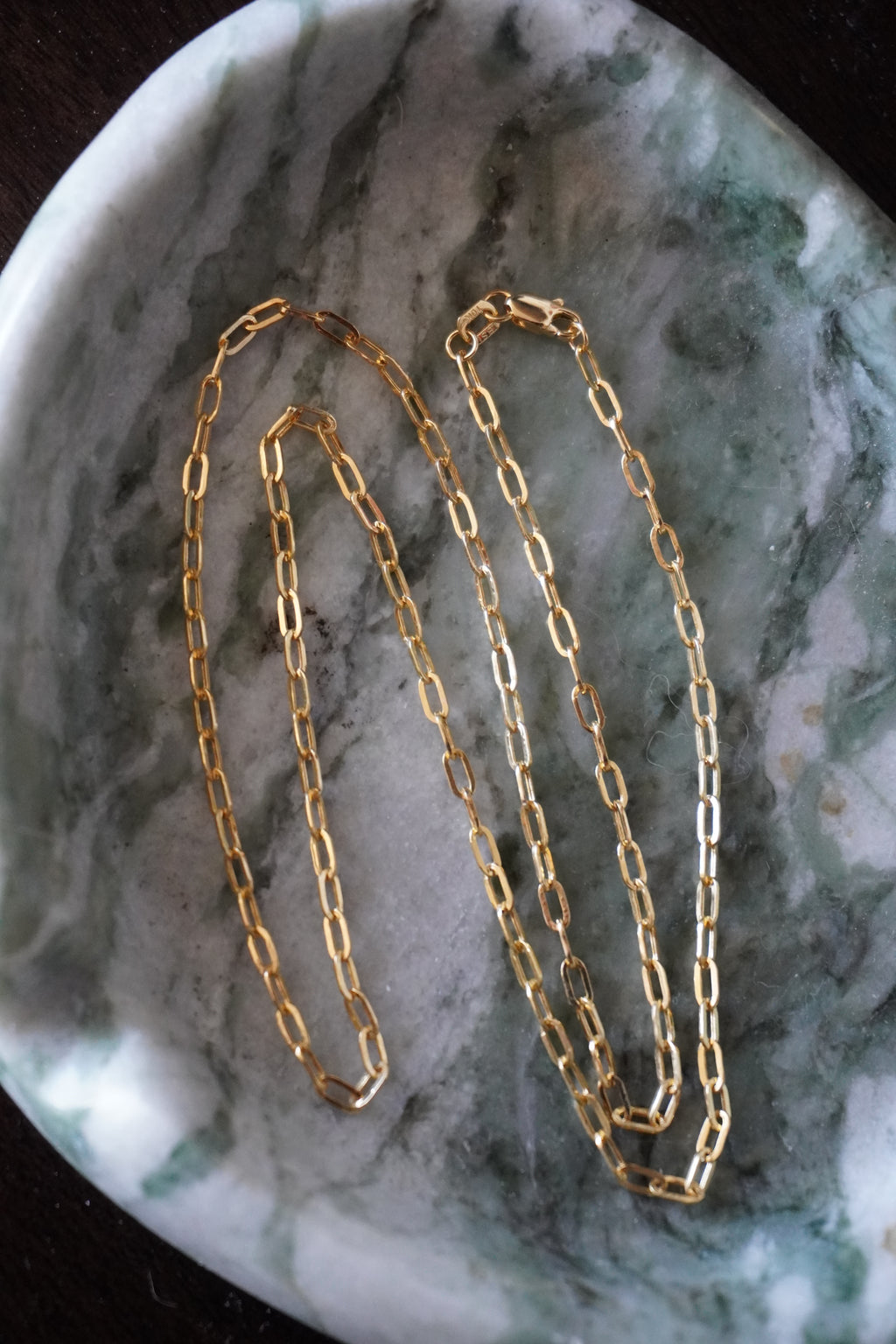 10K Yellow Gold Paperclip Chain 2mm 18"