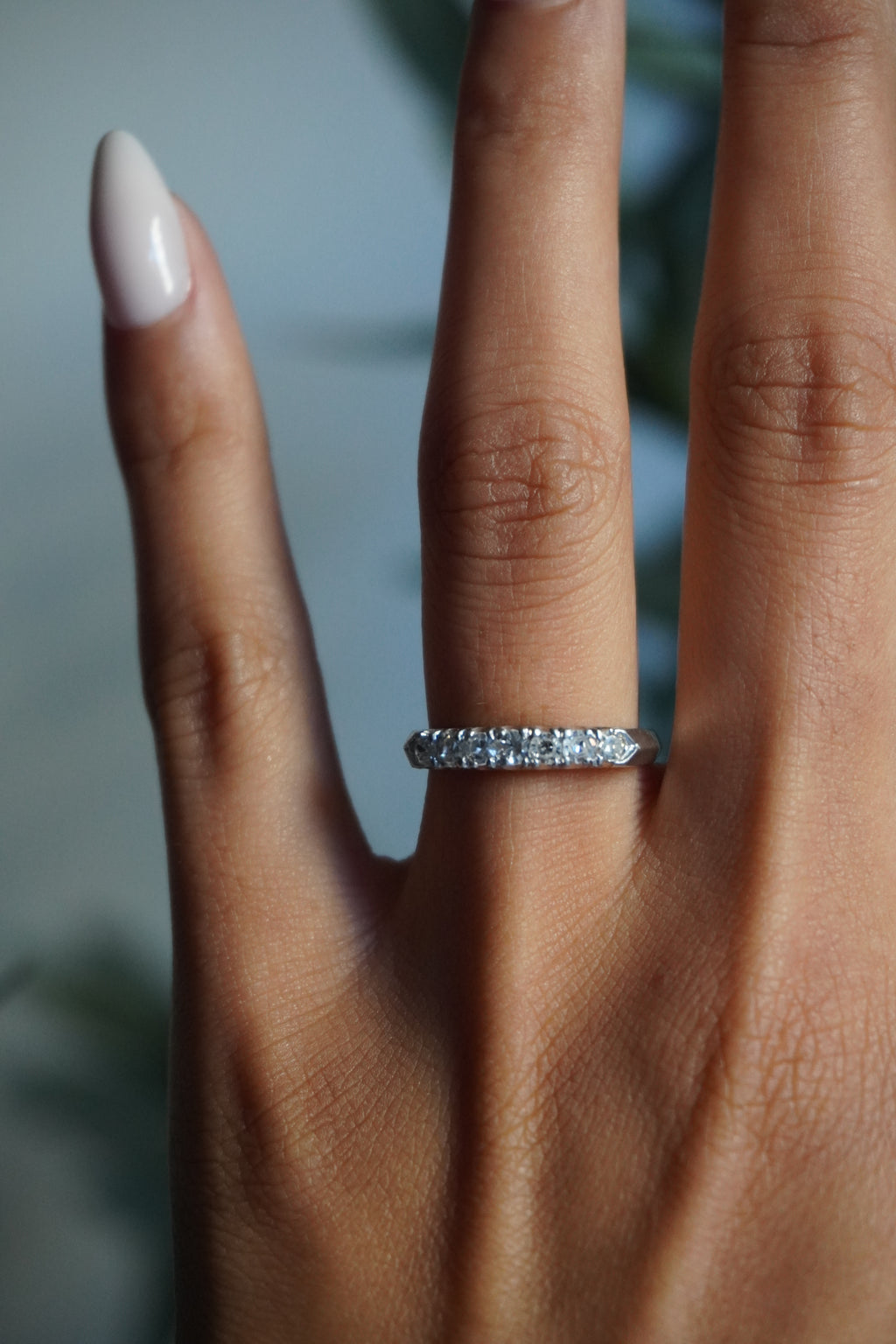 Platinum Diamond (0.42 ctw) Ring Sz 6 Ring (3.7 g)