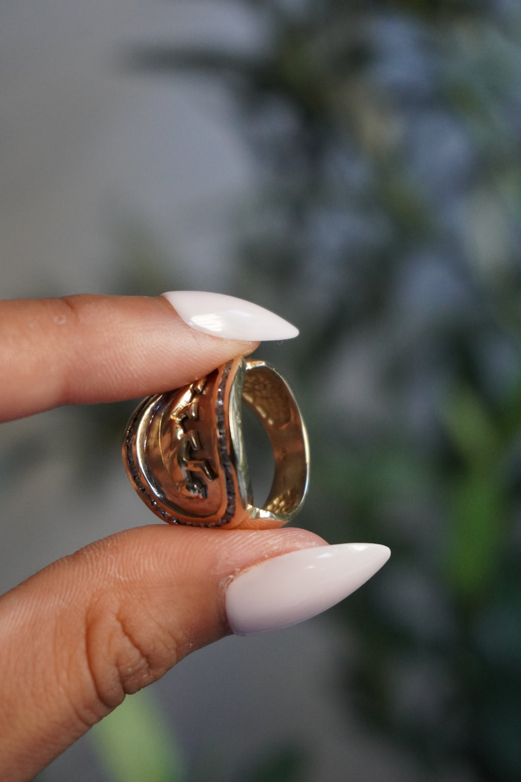 14K Two Tone Panther Diamond (~0.70 ctw) Ring Sz 6.75 (9.56 g)