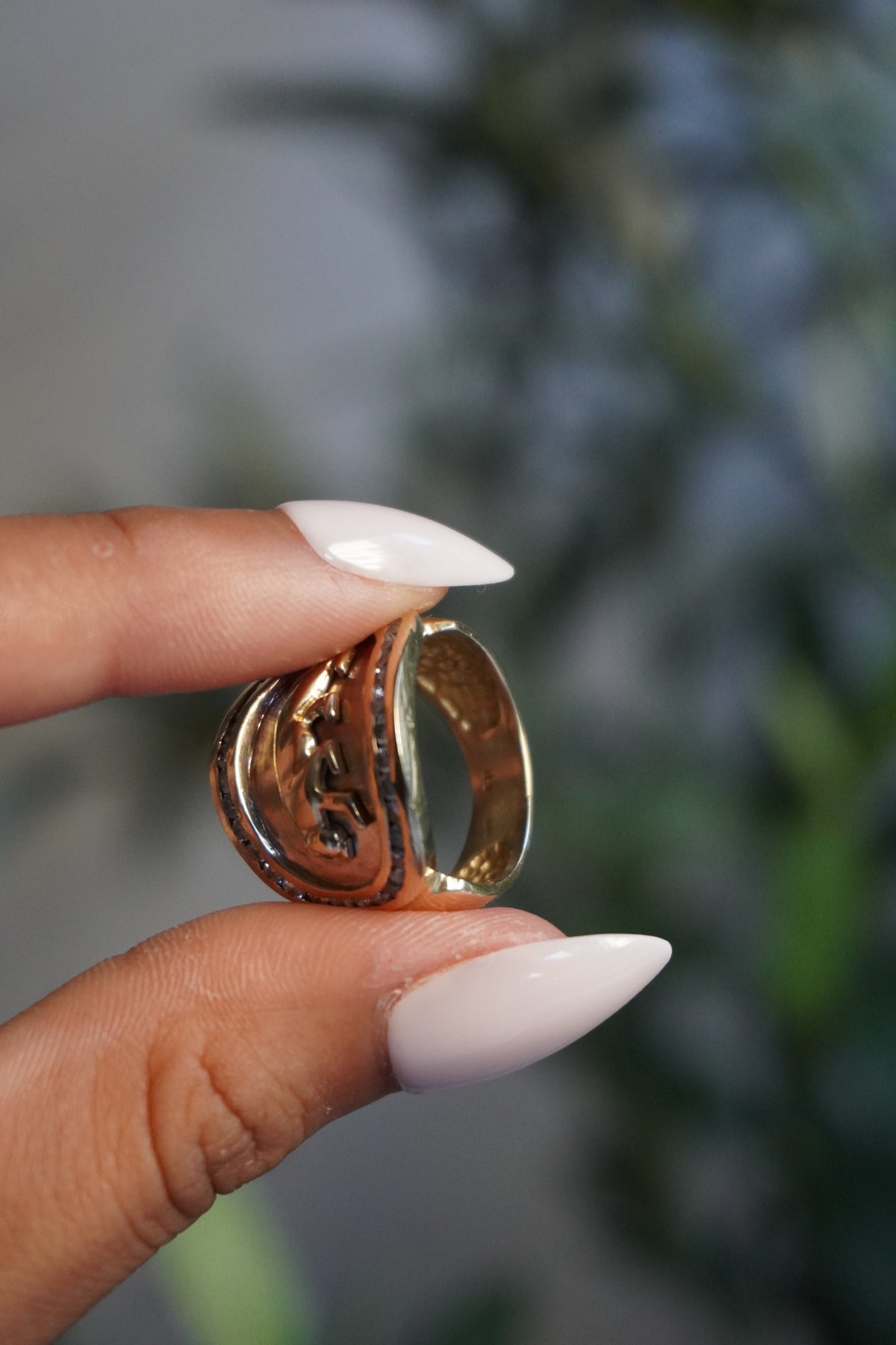 14K Two Tone Panther Diamond (~0.70 ctw) Ring Sz 6.75 (9.56 g)