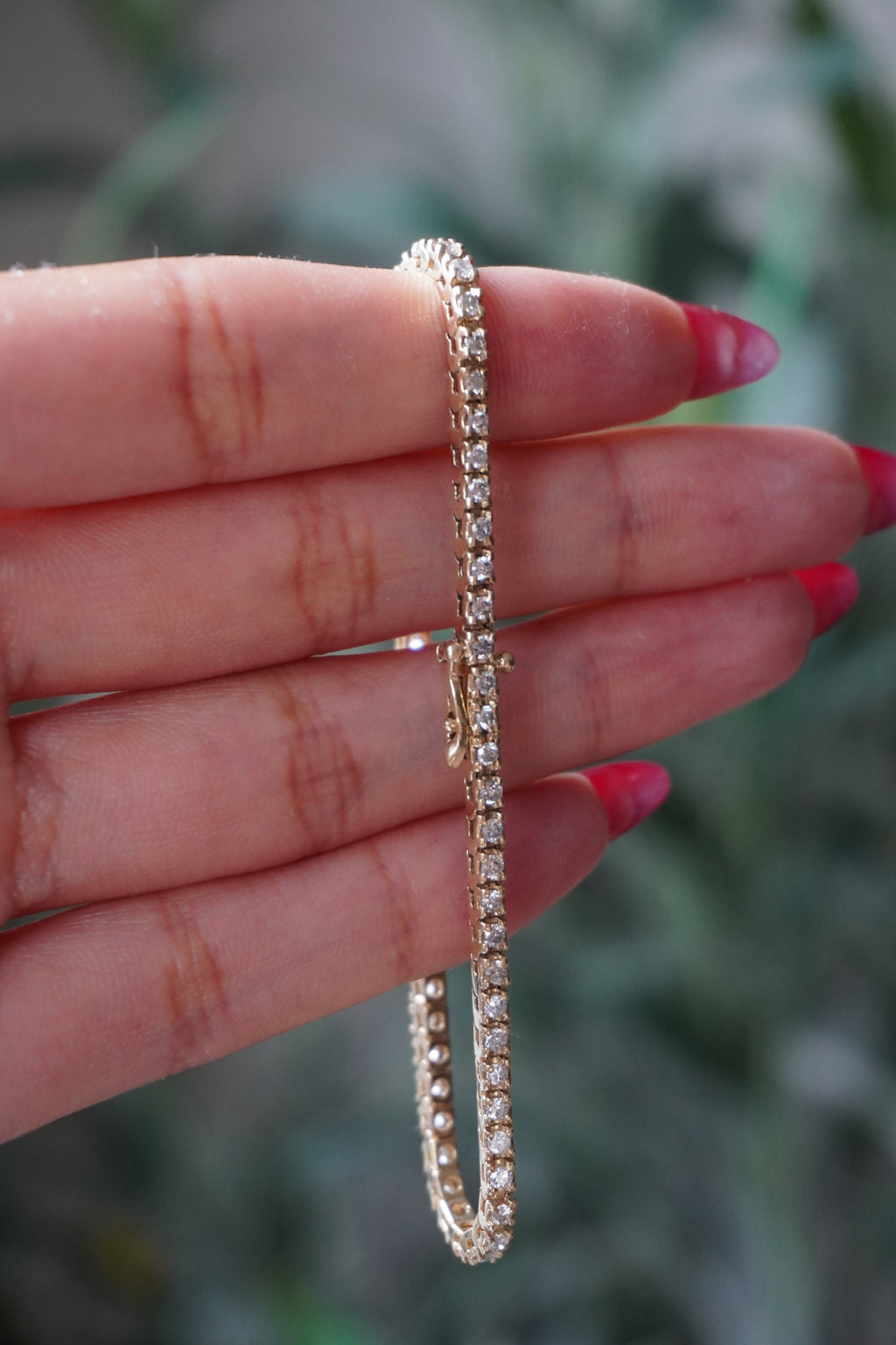 14K Yellow Gold Natural Diamond Tennis Bracelet 3 tcw. 7" (Appraisal Included)