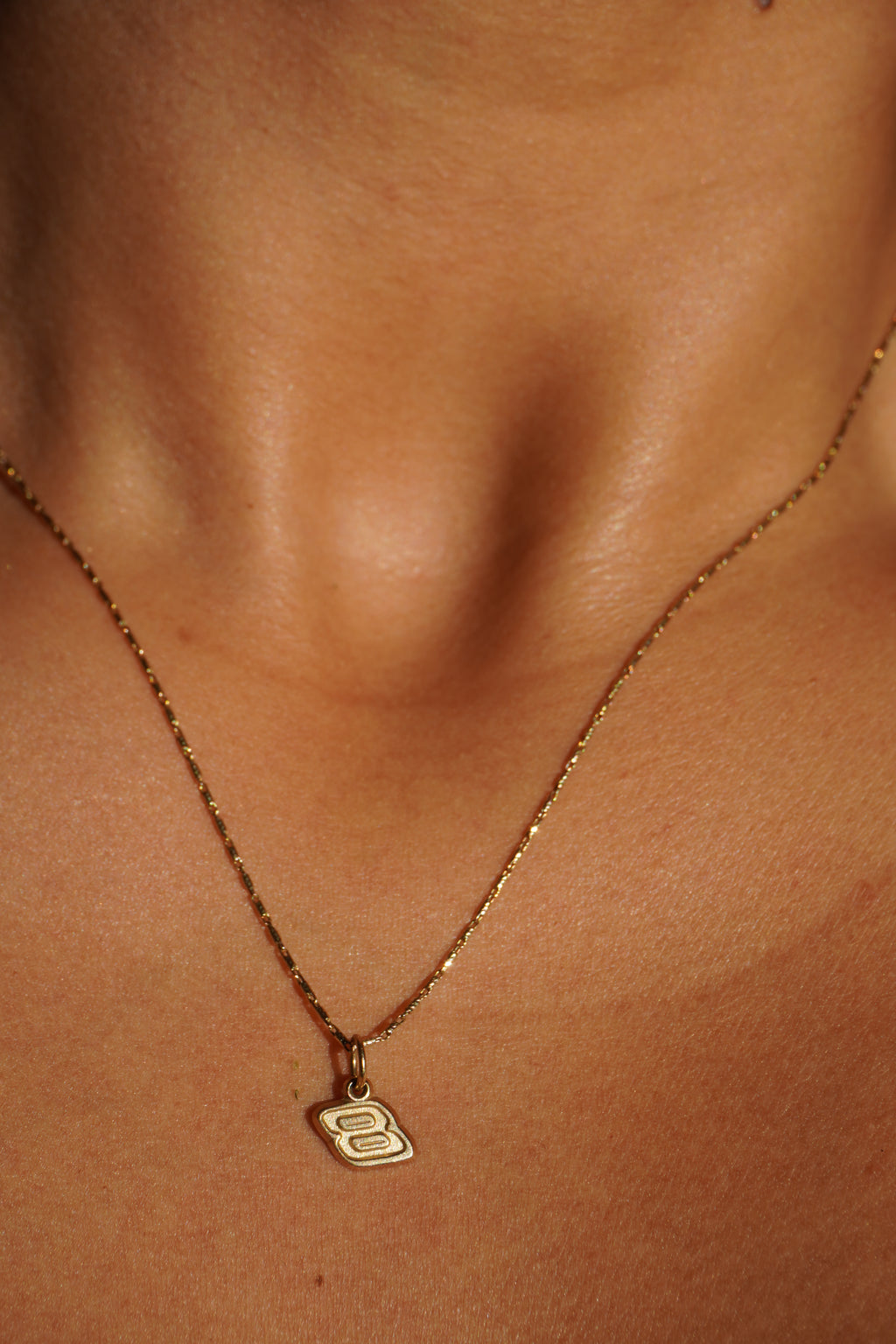 10K Yellow Gold Number '8' Pendant