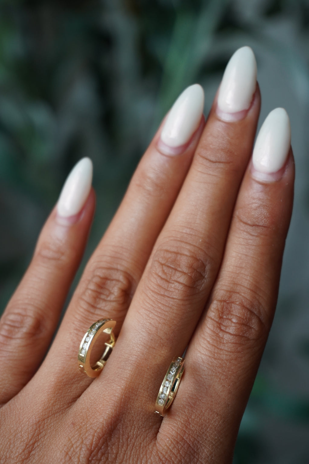 14K Yellow Gold Channel-Set Diamond Huggies (3g)