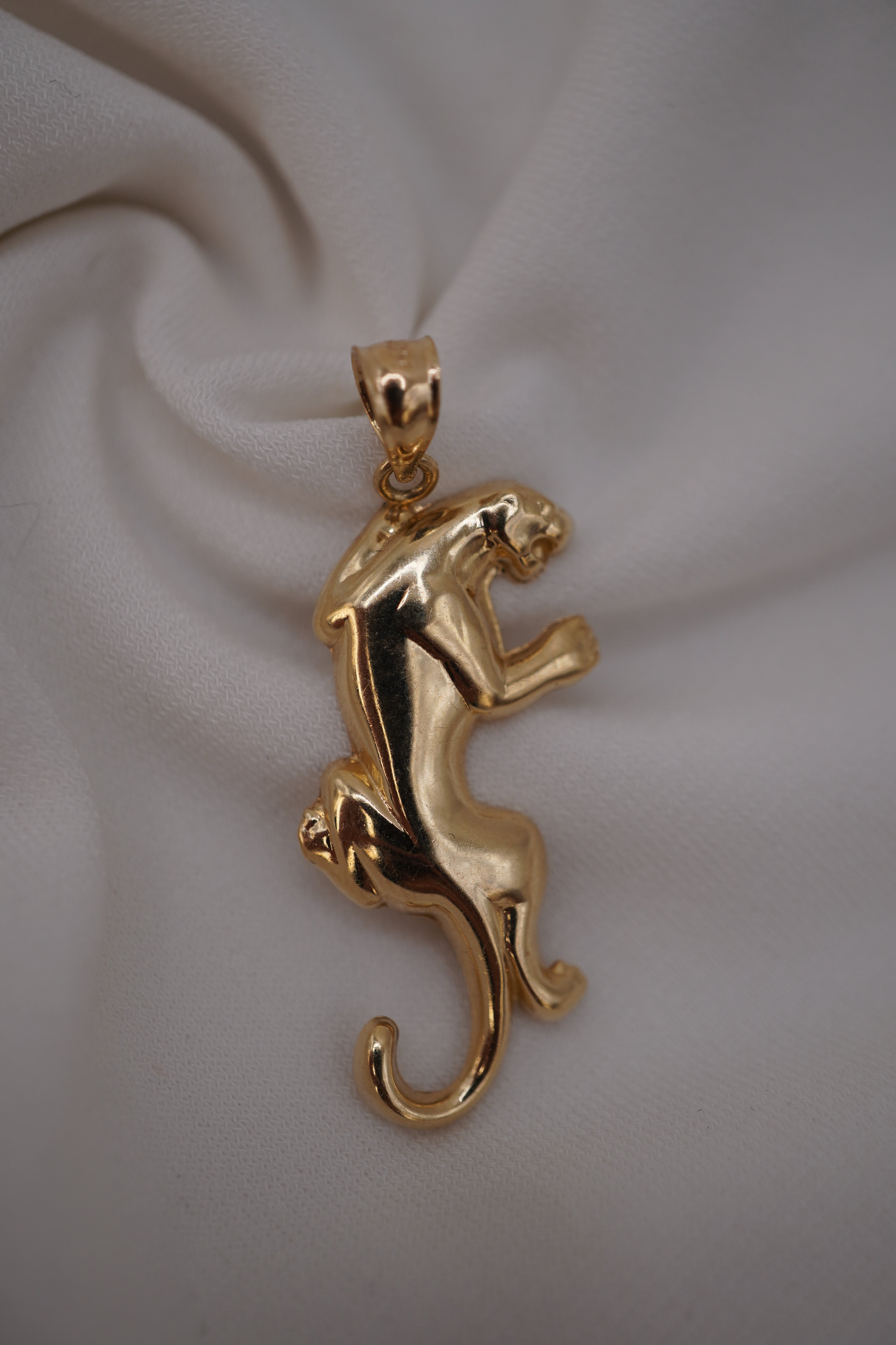 14K Yellow Gold Panther Pendant