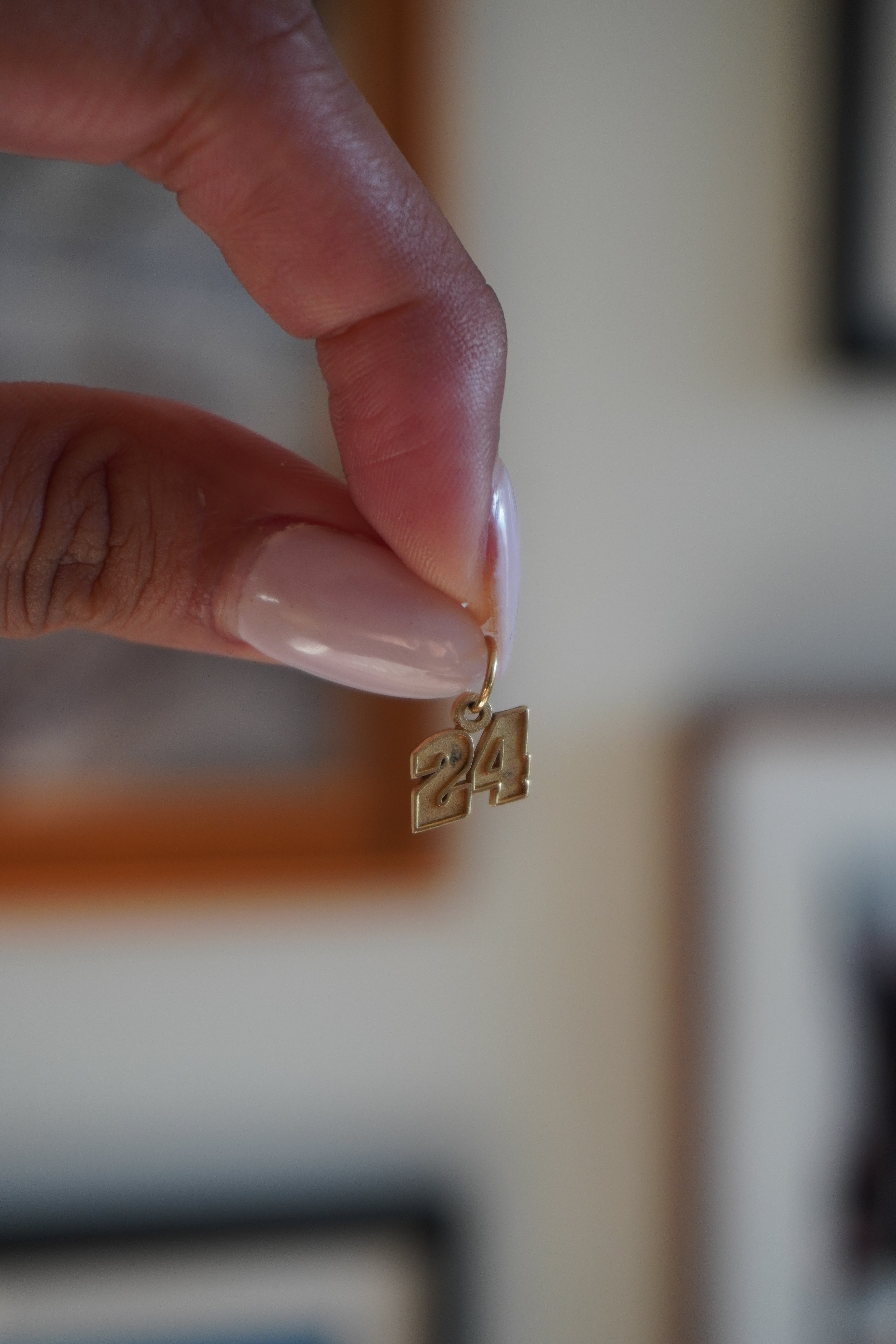 10K Yellow Gold Number '24' Pendant