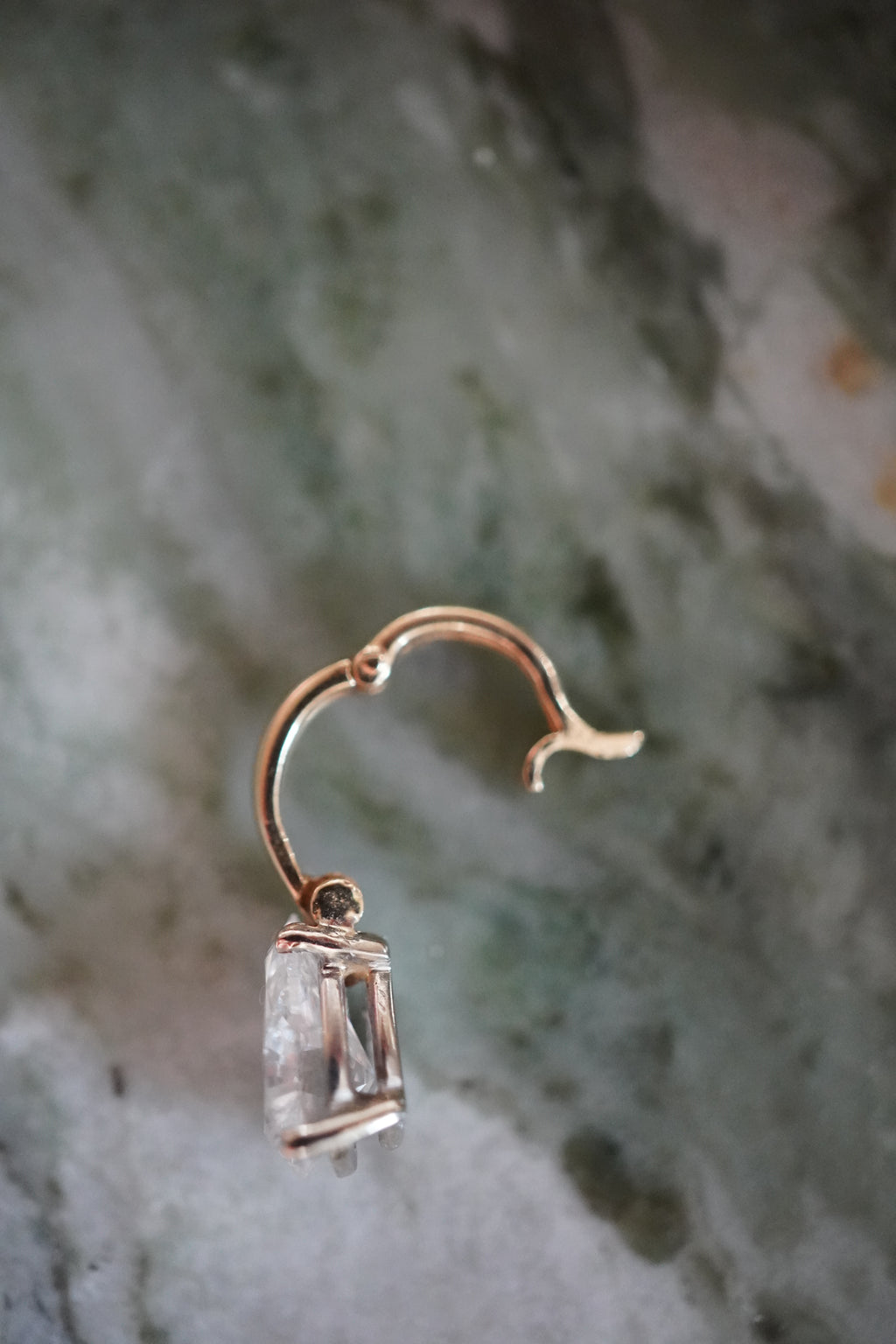 14K Natural Pear Cut Diamond (~1.25 tcw) Pendant