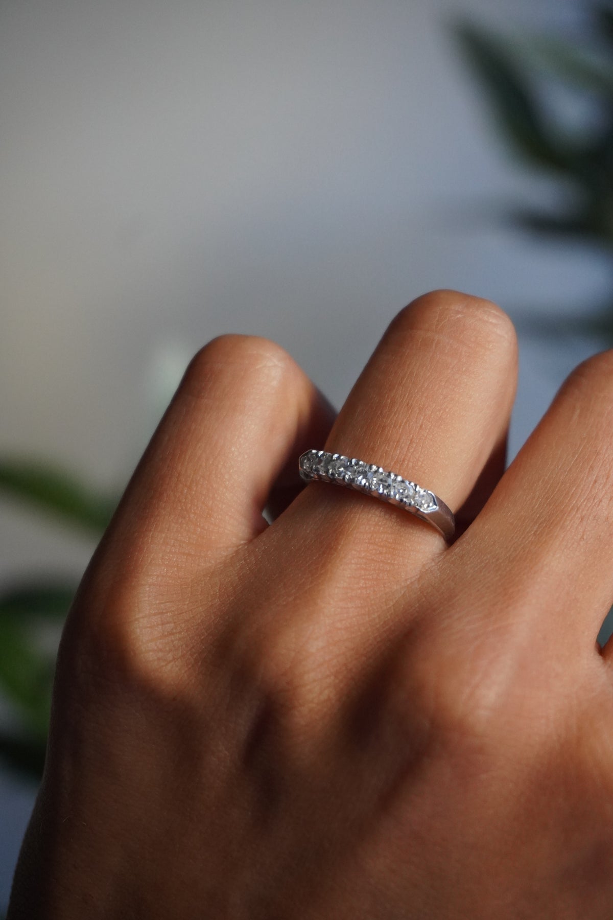 Platinum Diamond (0.42 ctw) Ring Sz 6 Ring (3.7 g)