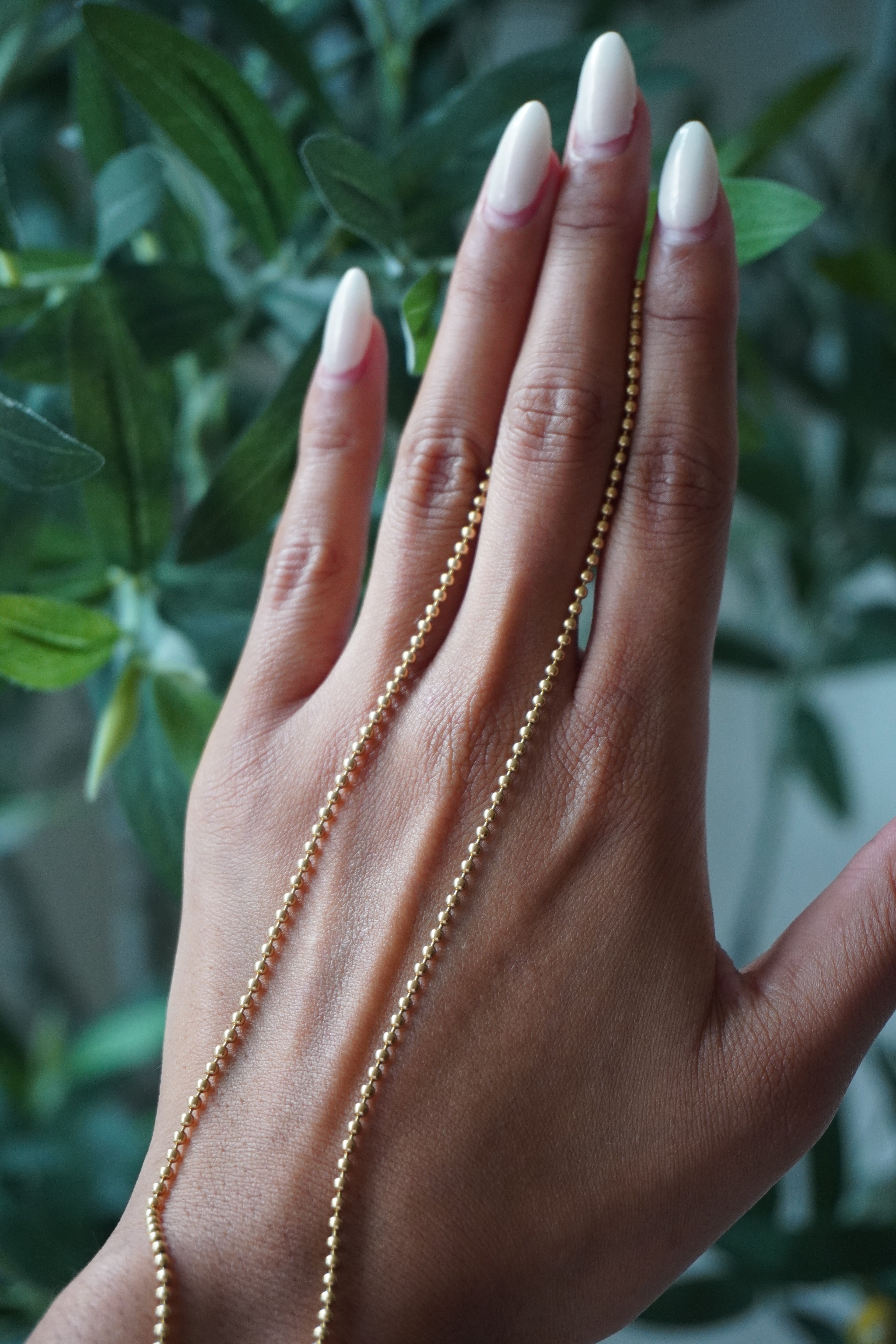 18K Yellow Gold Beaded Chain 2mm 22" (10.87g)