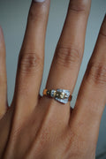 14K Yellow Gold Diamond (0.06 ctw) Buckle Ring Sz 7 (2.6 g)