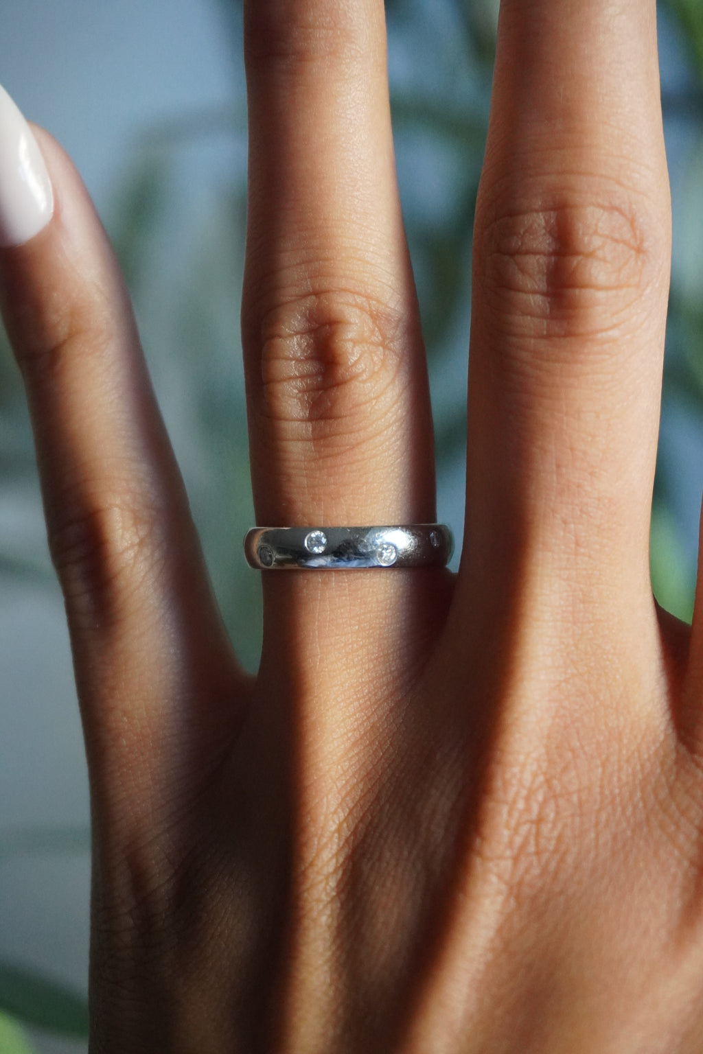 14K White Gold Diamond (0.20 ctw) Étoile Ring Sz 6.5 (2.76 g)