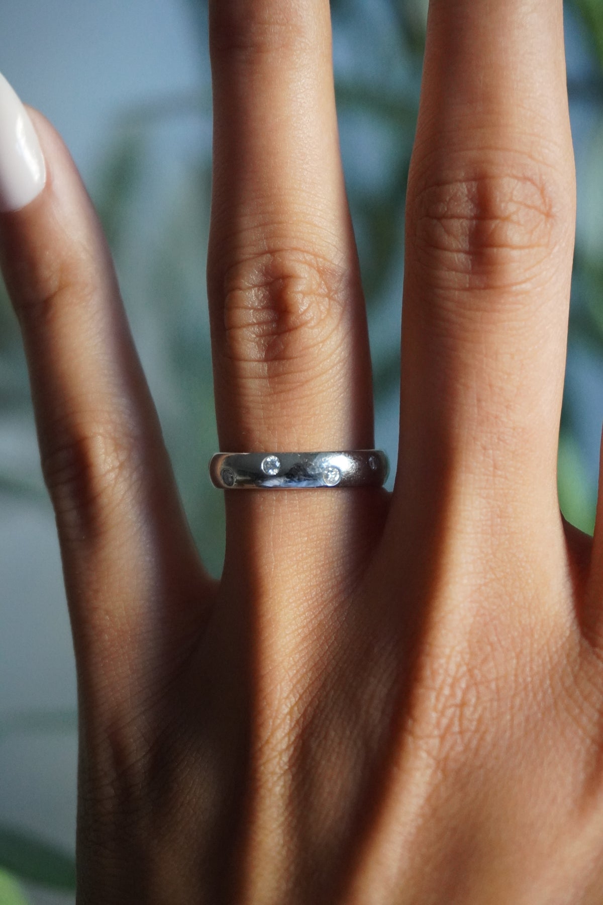 14K White Gold Diamond (0.20 ctw) Étoile Ring Sz 6.5 (2.76 g)