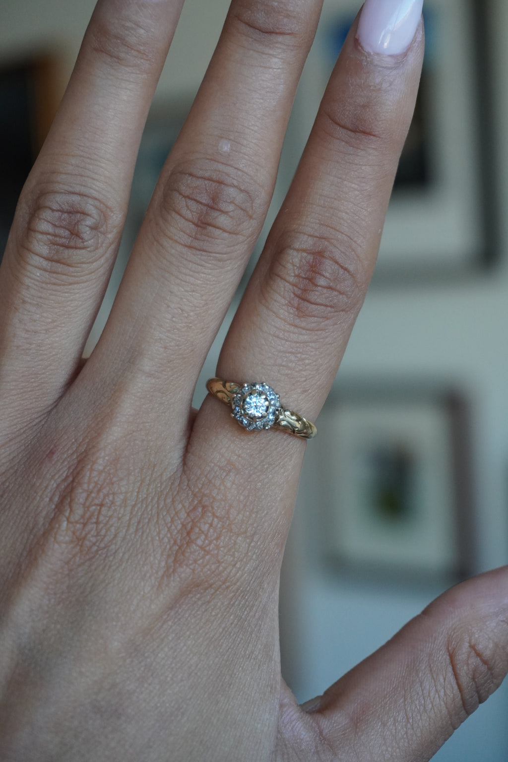 14K Yellow Gold Old Mine Cut Diamond Ring (1.00 cttw, G/SI) Sz 6.5