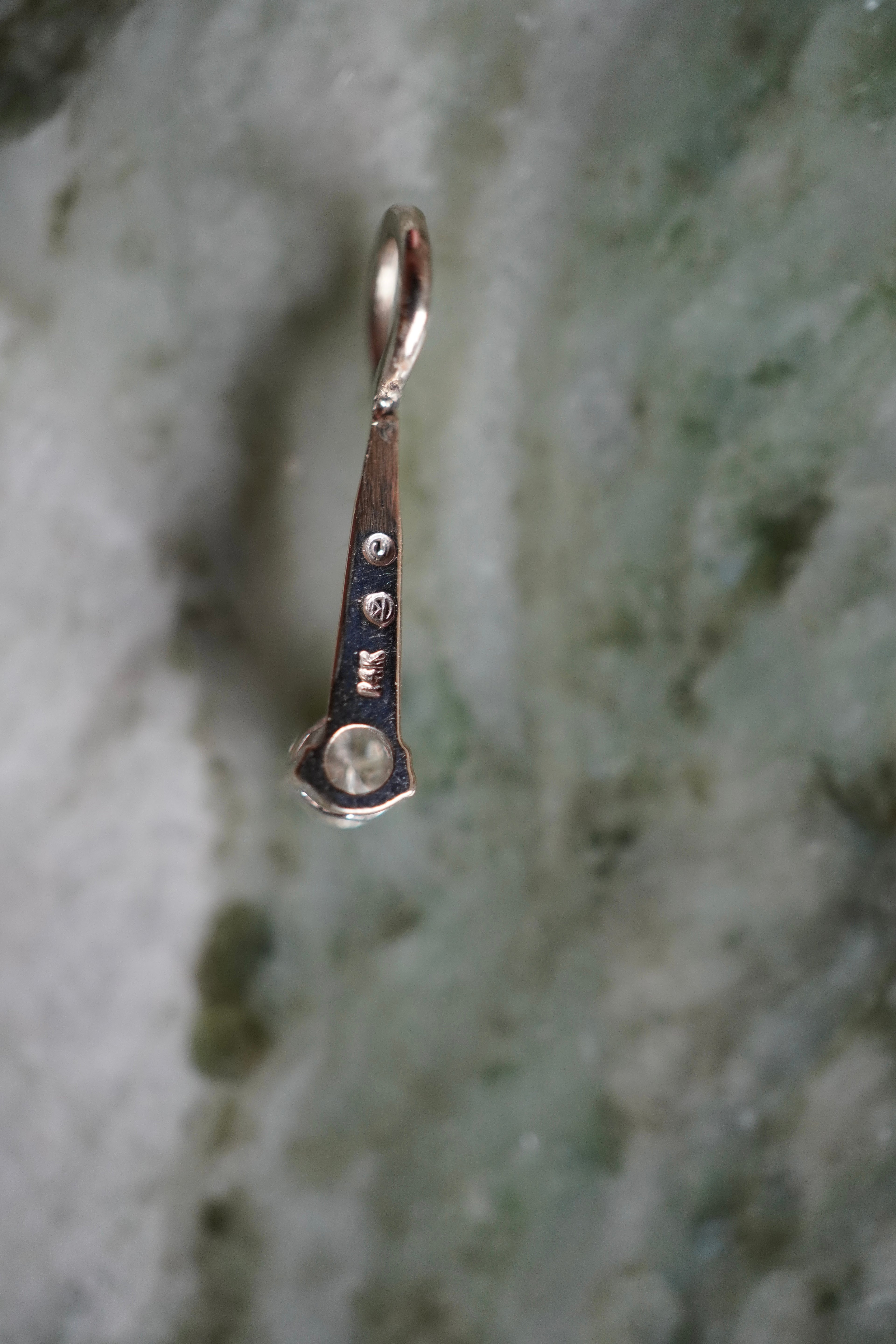 14K White Gold Diamond Pendant