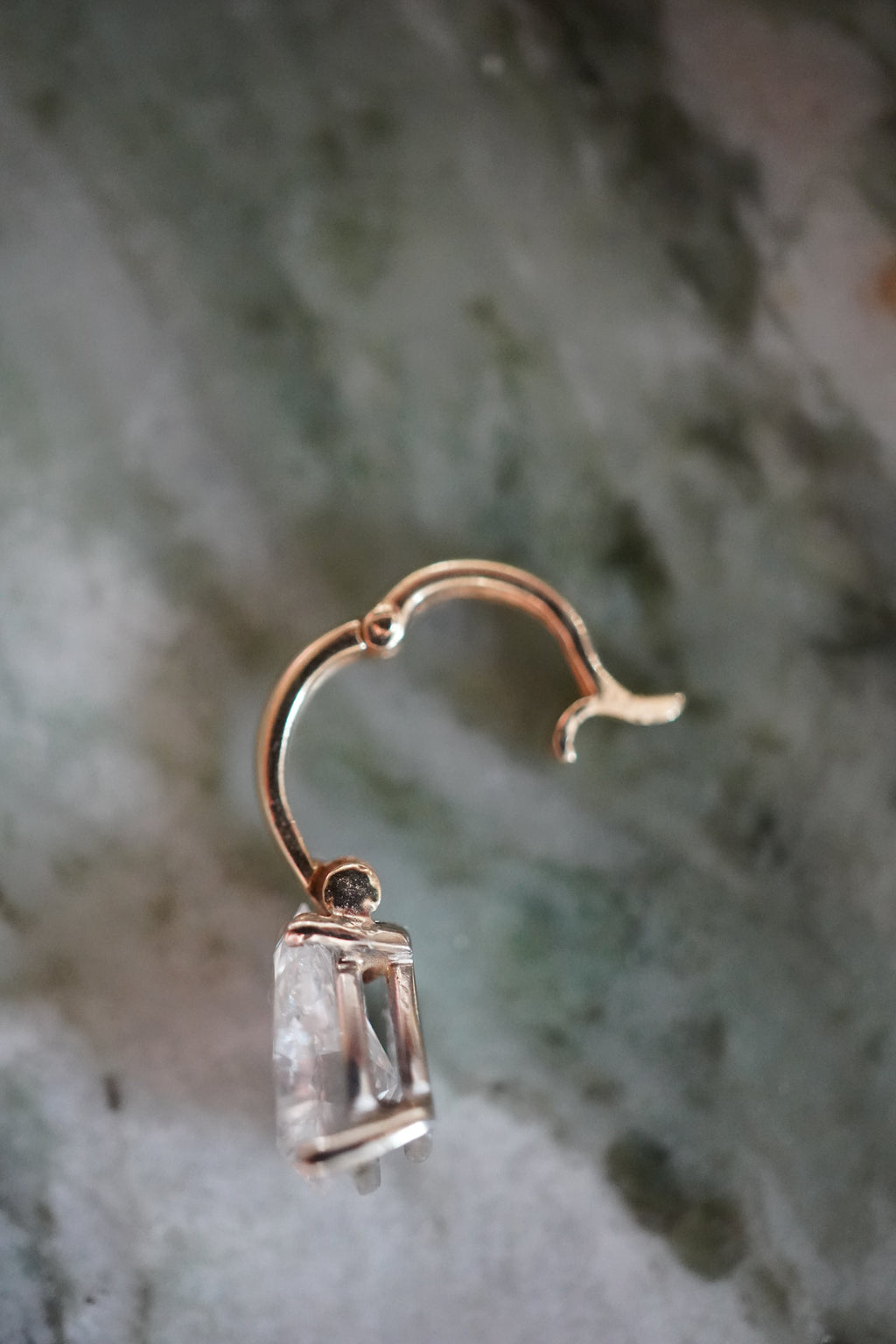 14K Natural Pear Cut Diamond (~1.25 tcw) Pendant