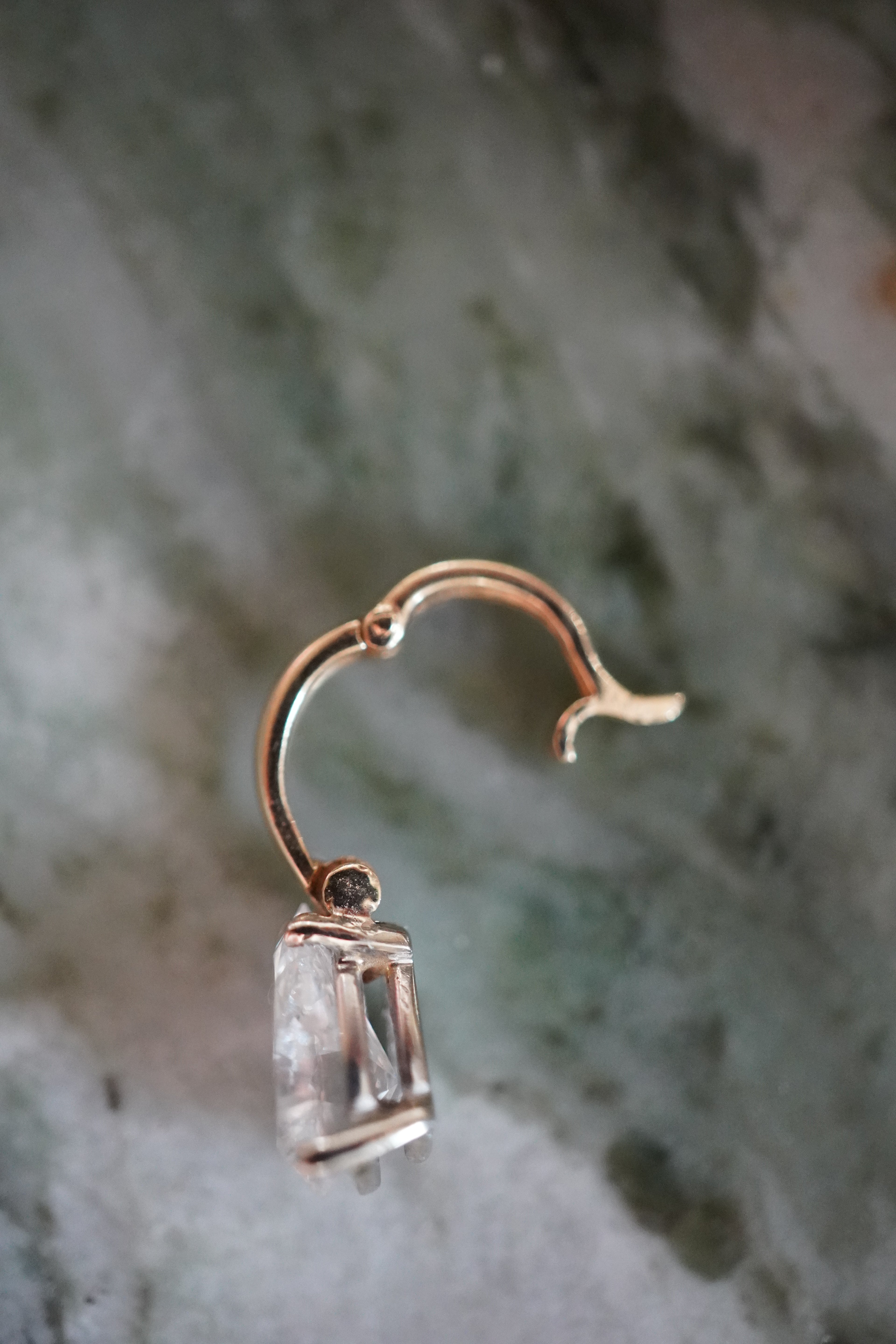 14K Natural Pear Cut Diamond (~1.25 tcw) Pendant