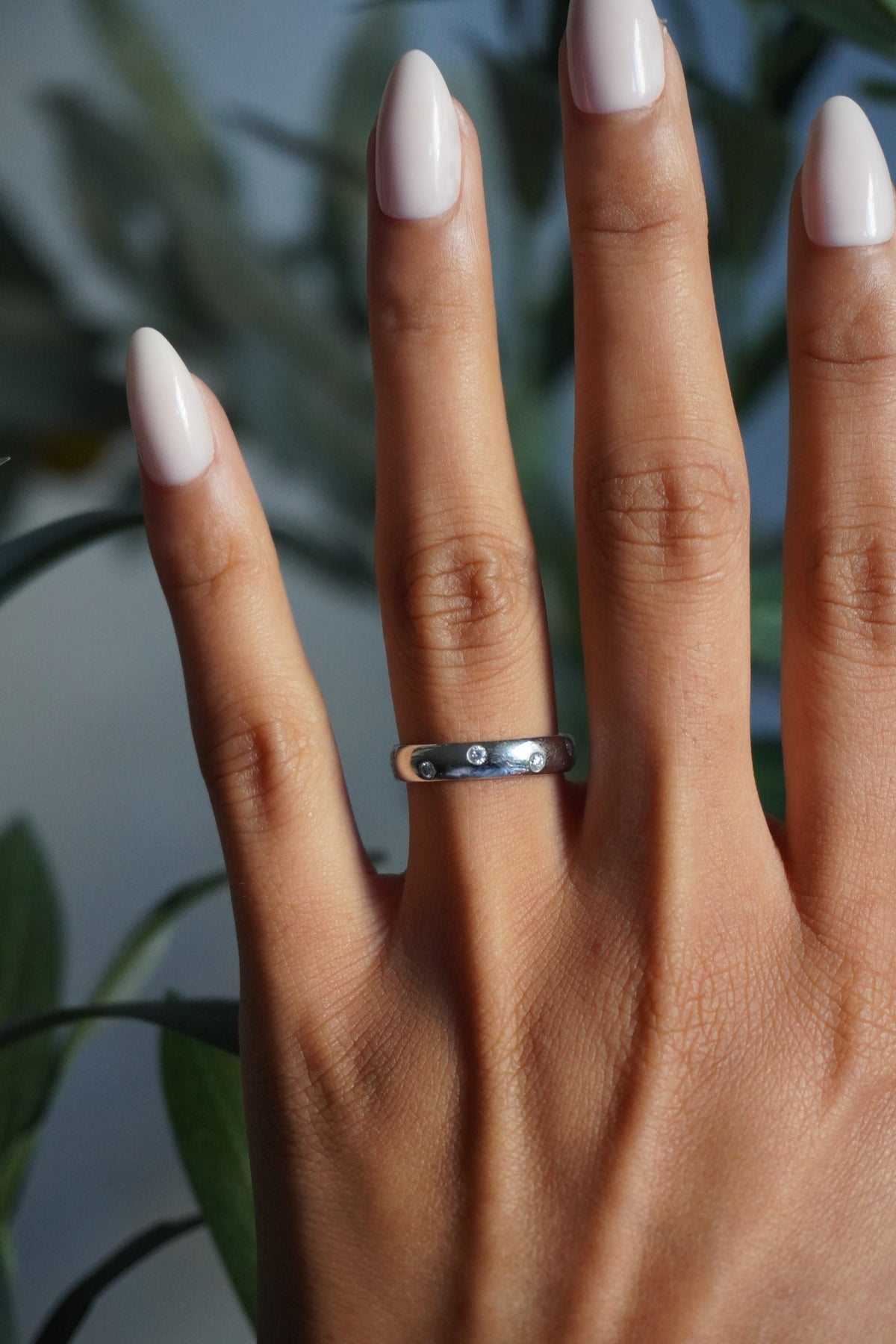 14K White Gold Diamond (0.20 ctw) Étoile Ring Sz 6.5 (2.76 g)