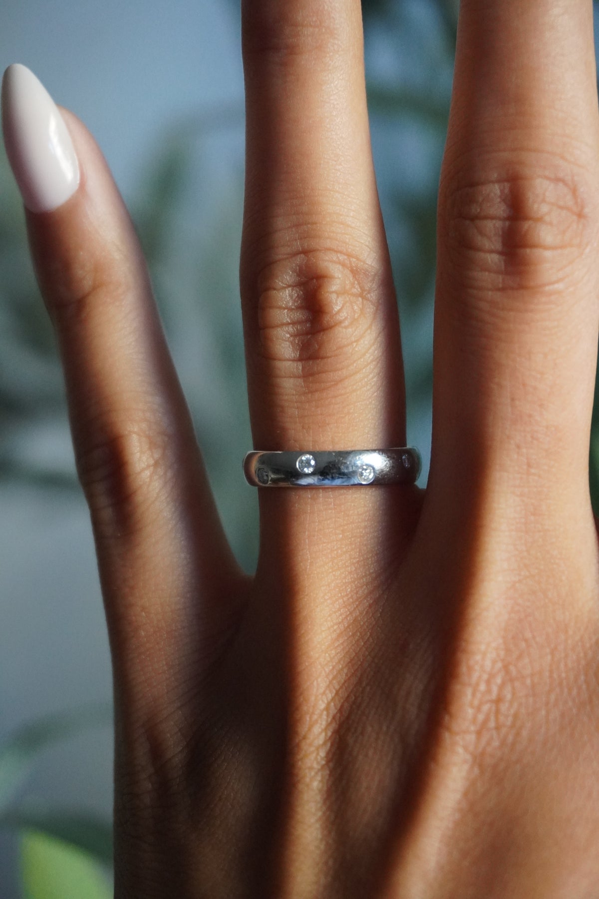 14K White Gold Diamond (0.20 ctw) Étoile Ring Sz 6.5 (2.76 g)