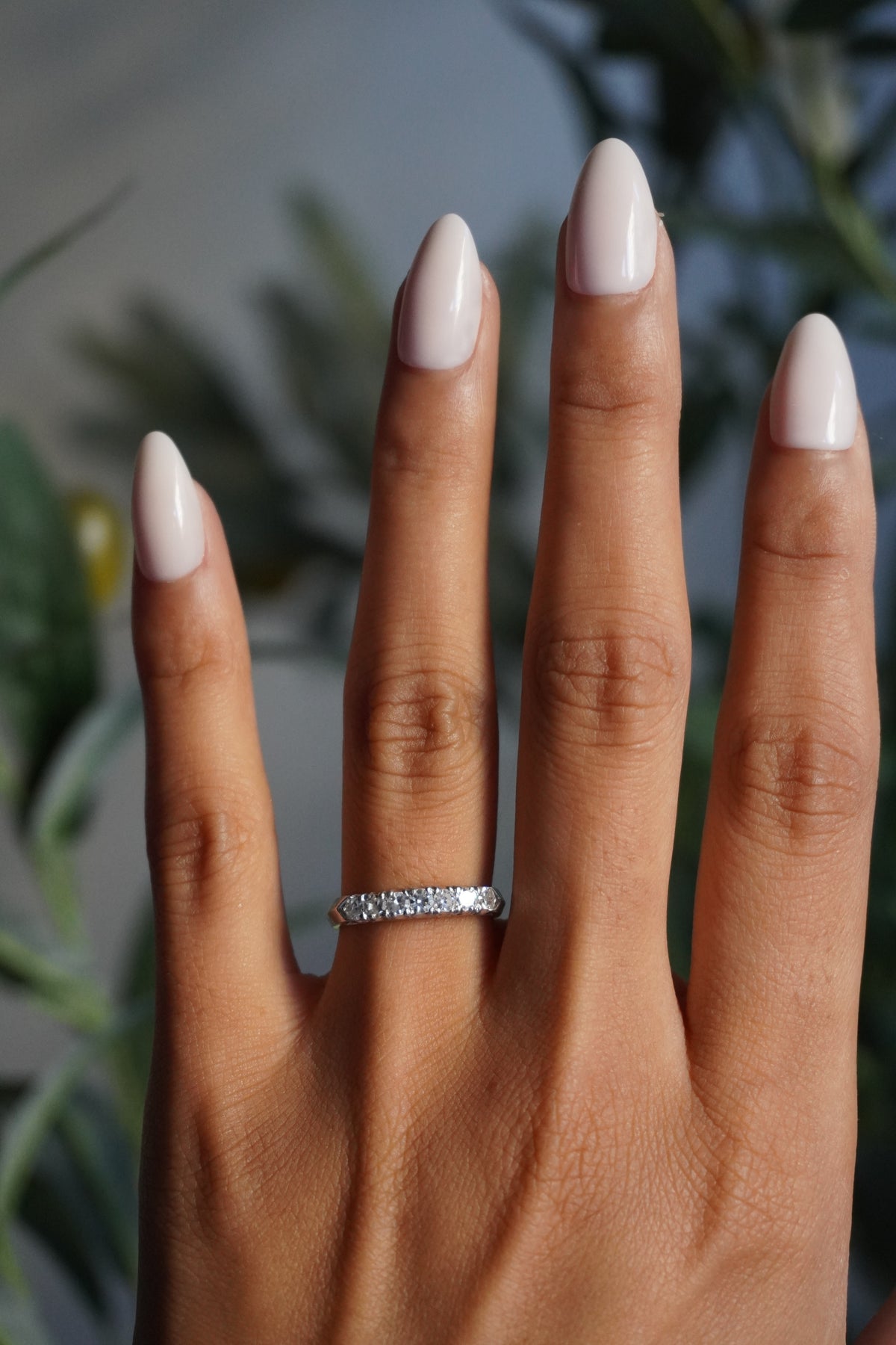 Platinum Diamond (0.42 ctw) Ring Sz 6 Ring (3.7 g)