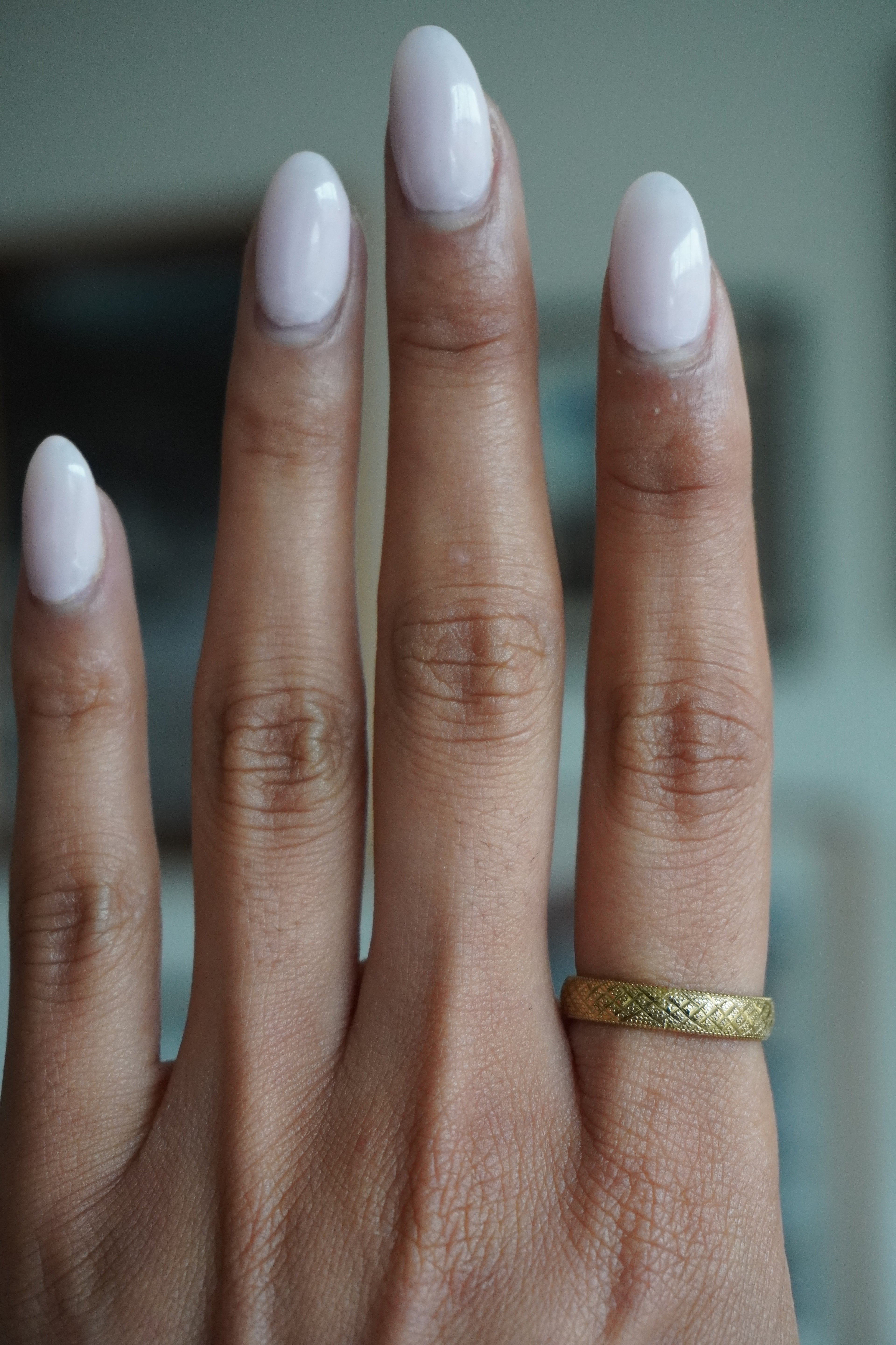 14K Yellow Gold Printed Gold Band Sz 7