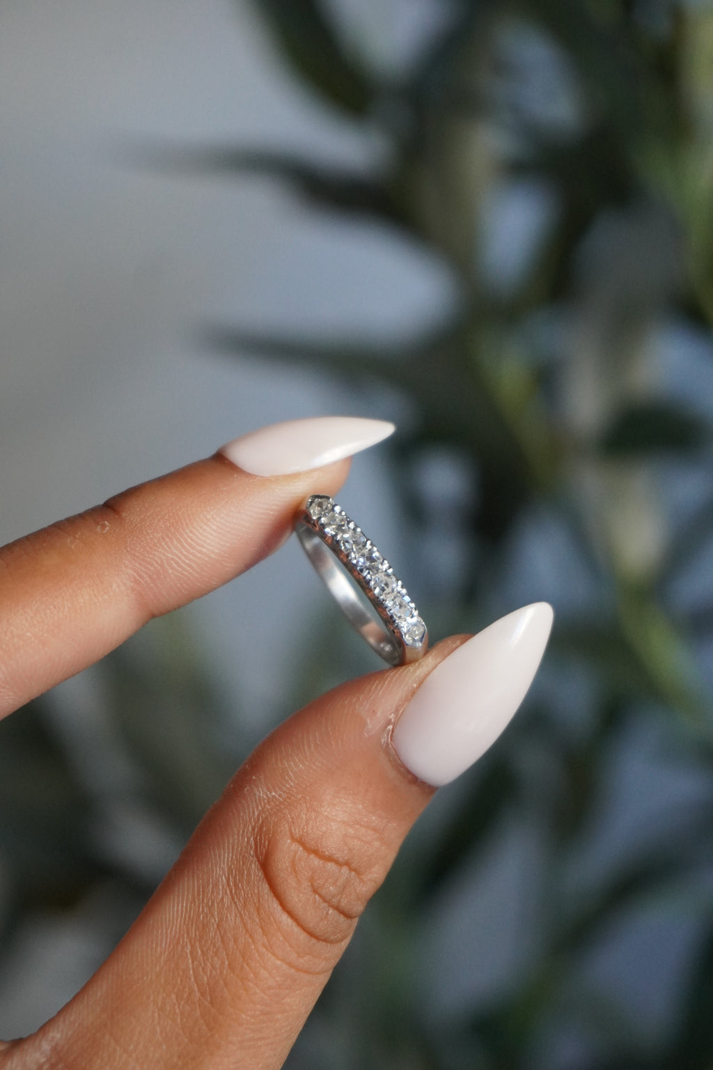 Platinum Diamond (0.42 ctw) Ring Sz 6 Ring (3.7 g)