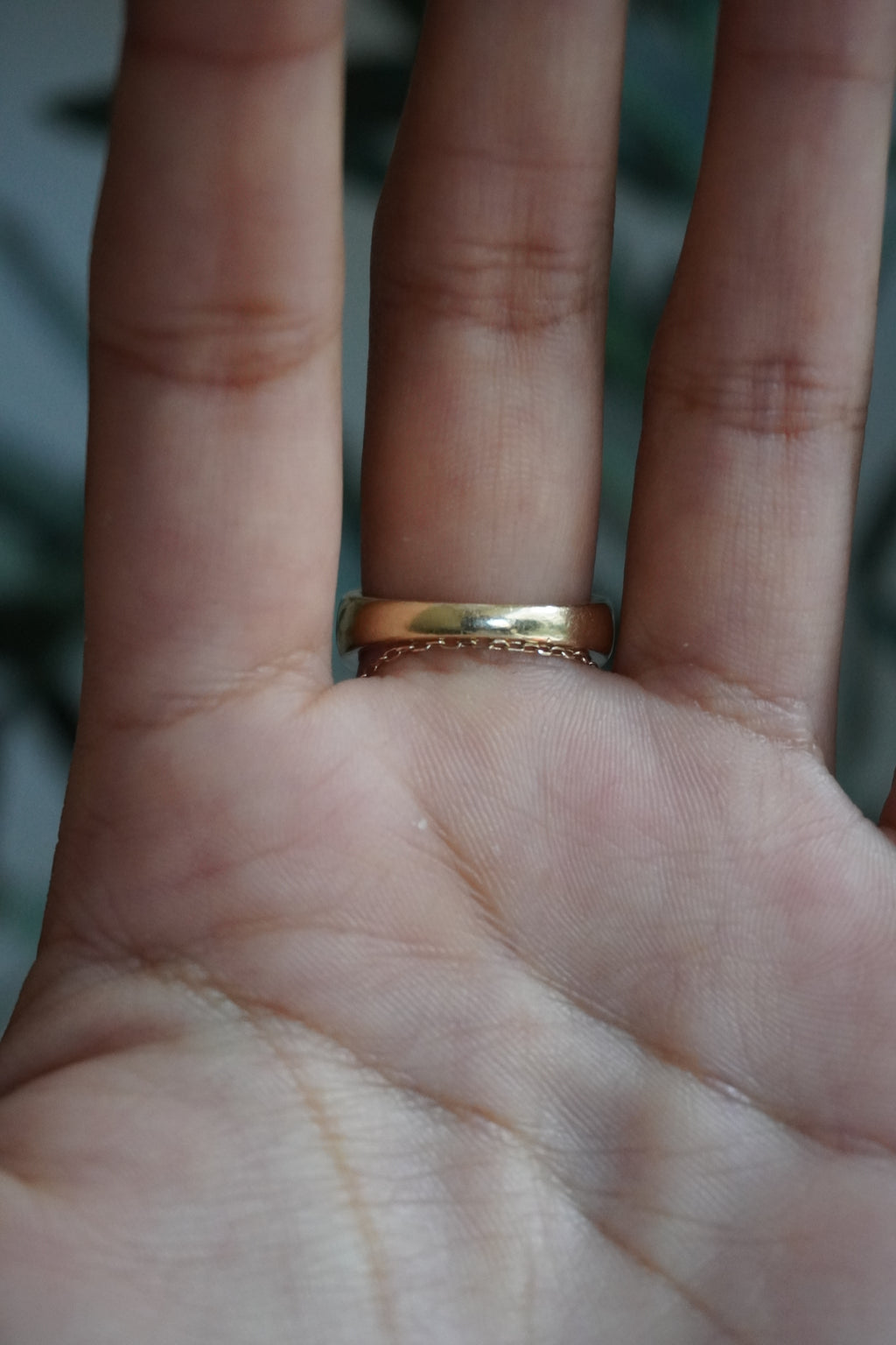 14K Yellow Gold Kabana Diamond Mother of Pearl Ring Sz 7 (6.6 g)
