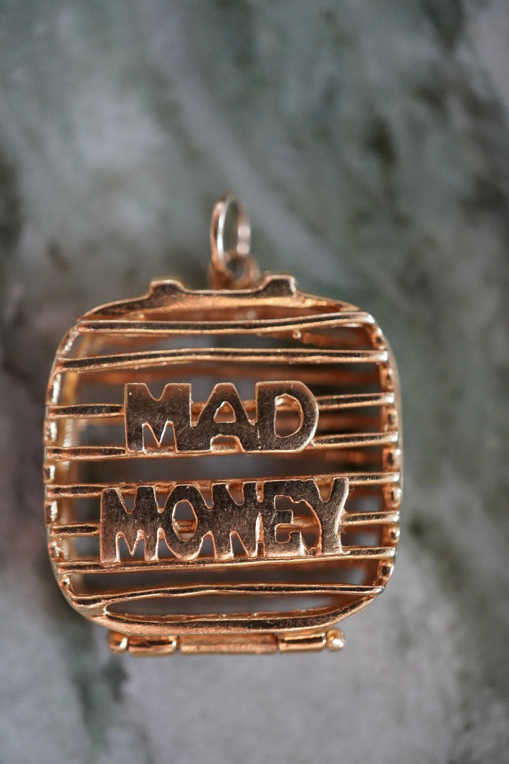 14K Yellow Gold Mad Money Suitcase Pendant