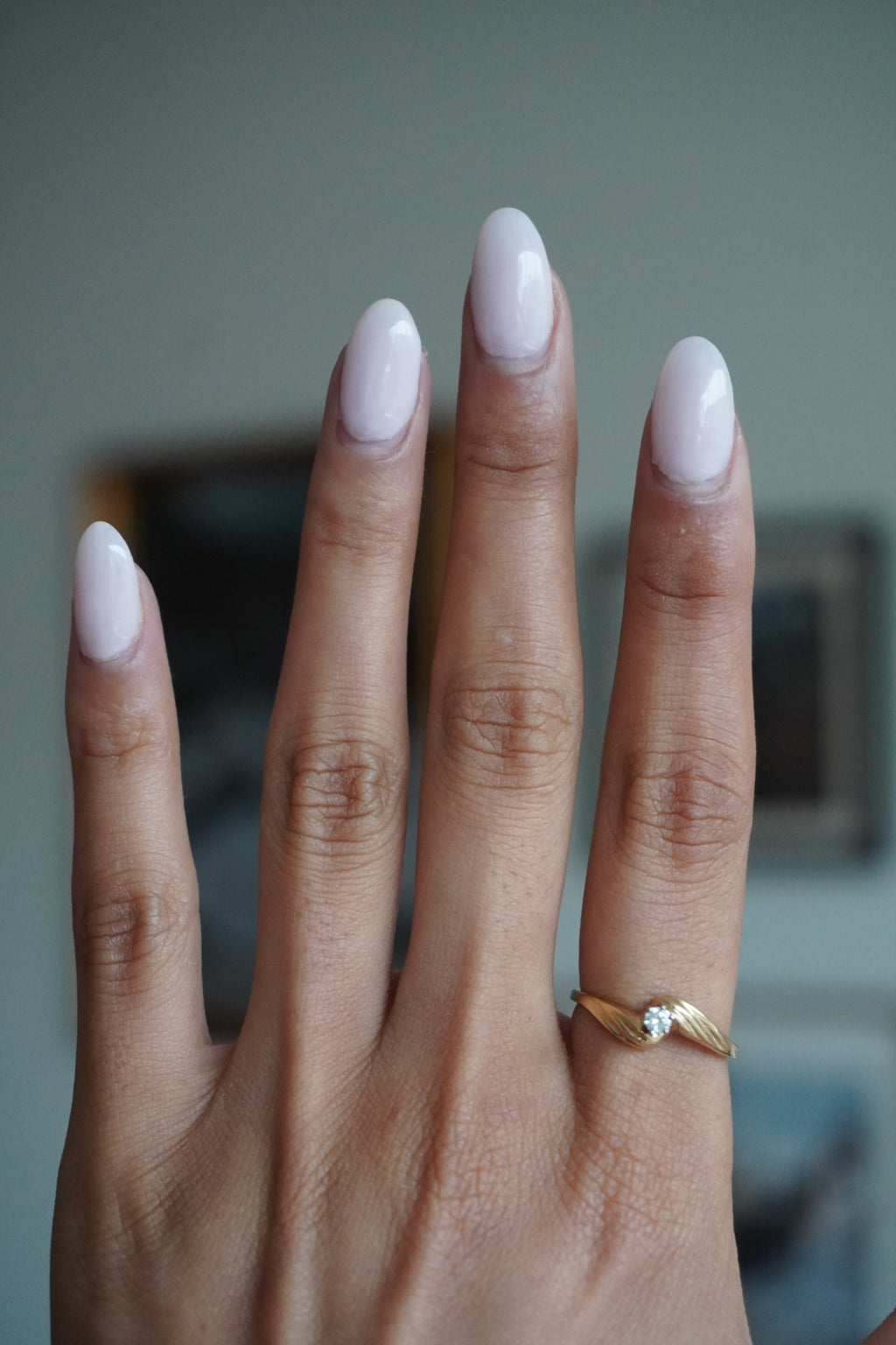 10K Yellow Gold Diamond Solitaire Ring Sz 7.5