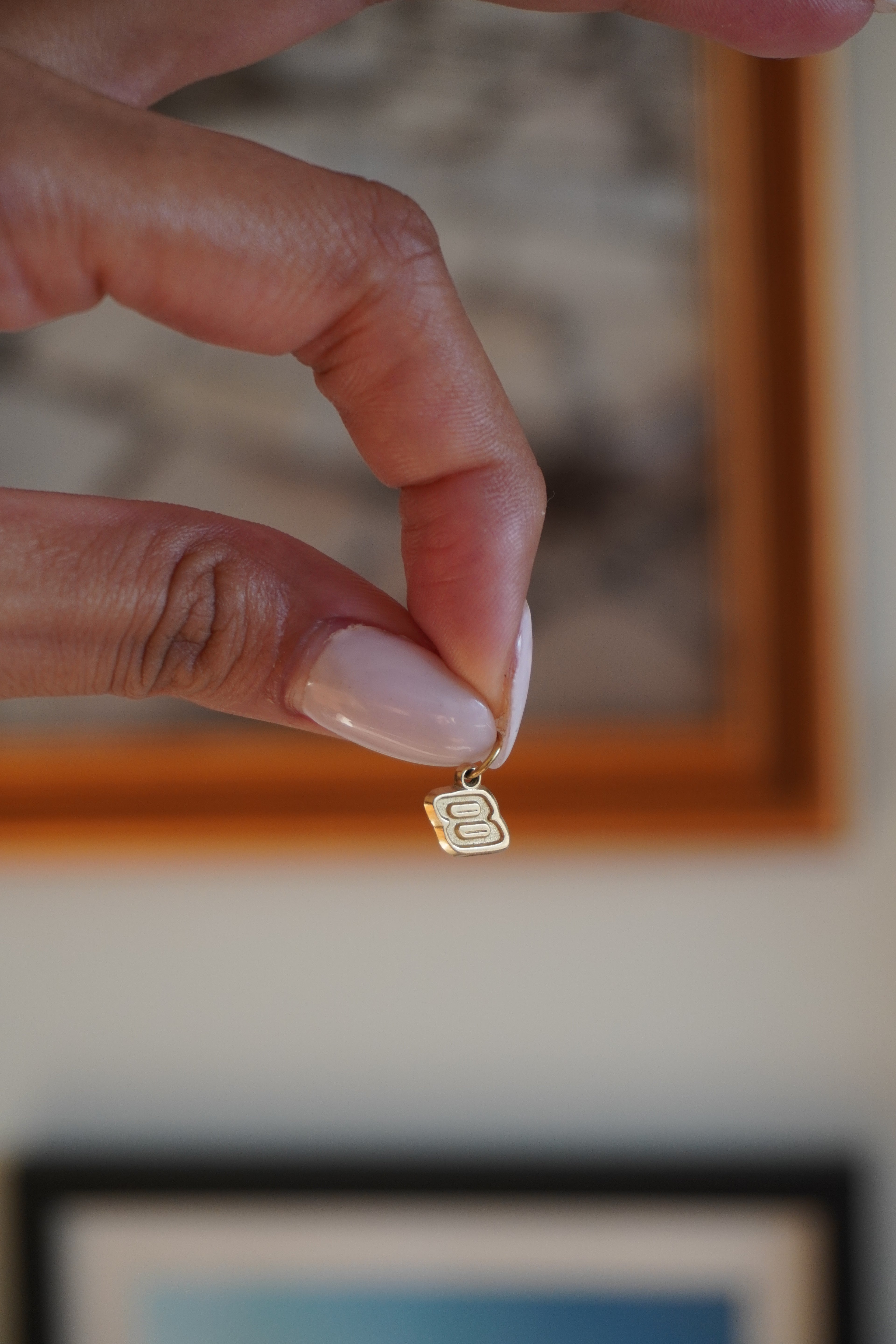 10K Yellow Gold Number '8' Pendant