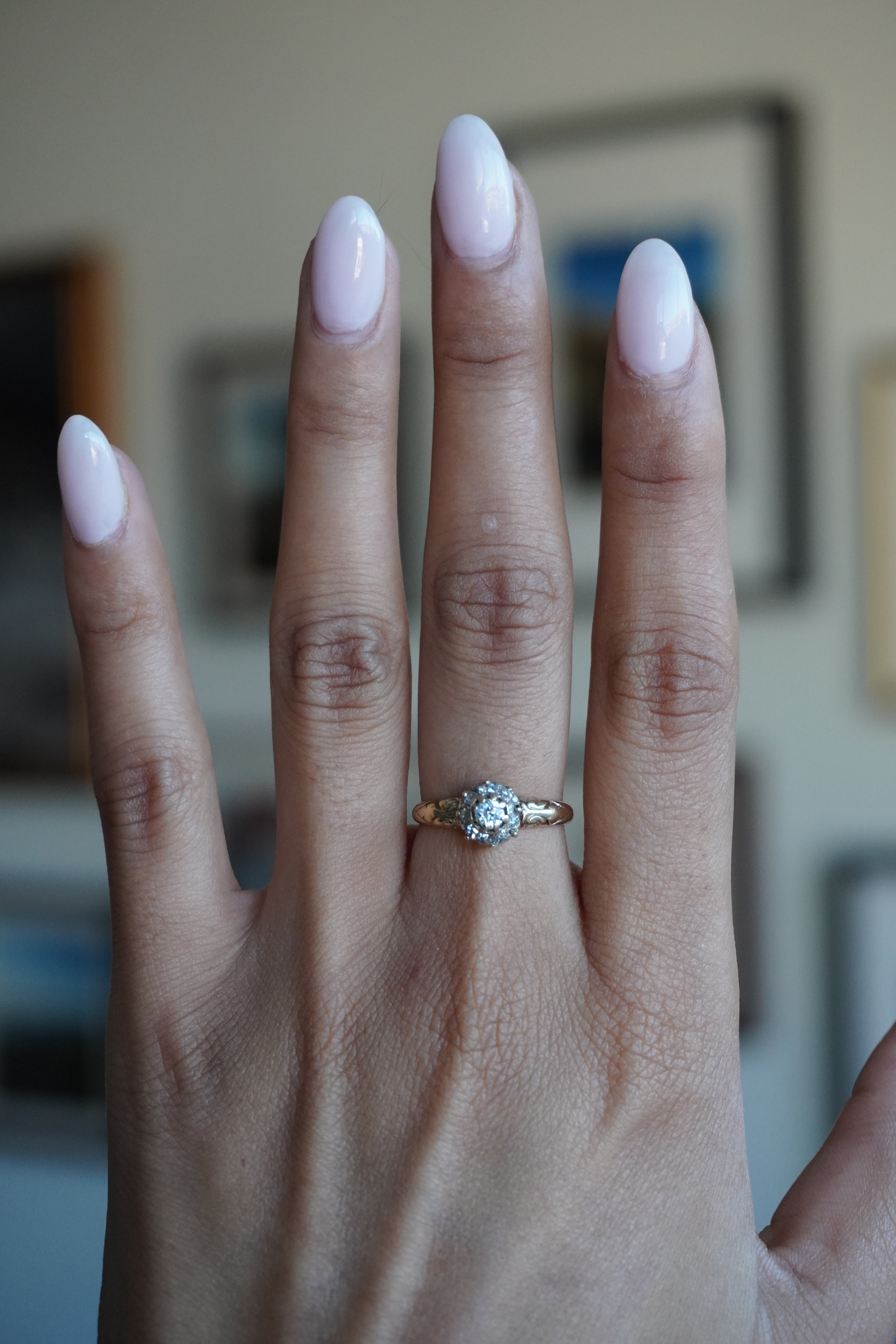 14K Yellow Gold Old Mine Cut Diamond Ring (1.00 cttw, G/SI) Sz 6.5