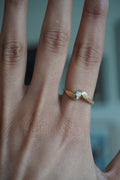 10K Yellow Gold Diamond Solitaire Ring Sz 7.5