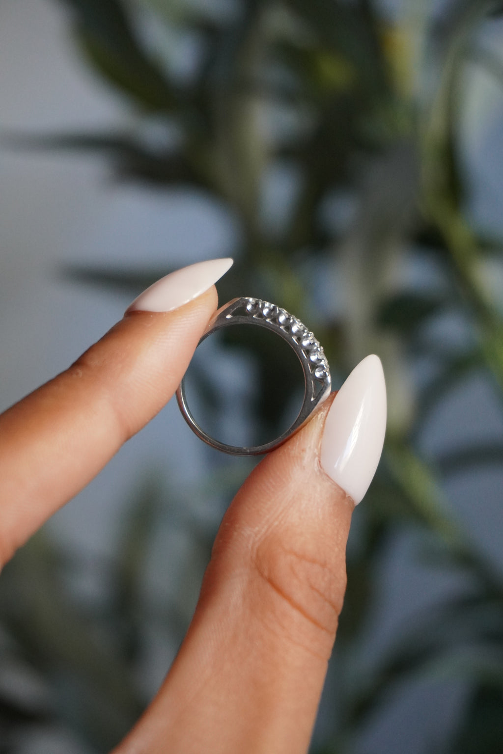 Platinum Diamond (0.42 ctw) Ring Sz 6 Ring (3.7 g)