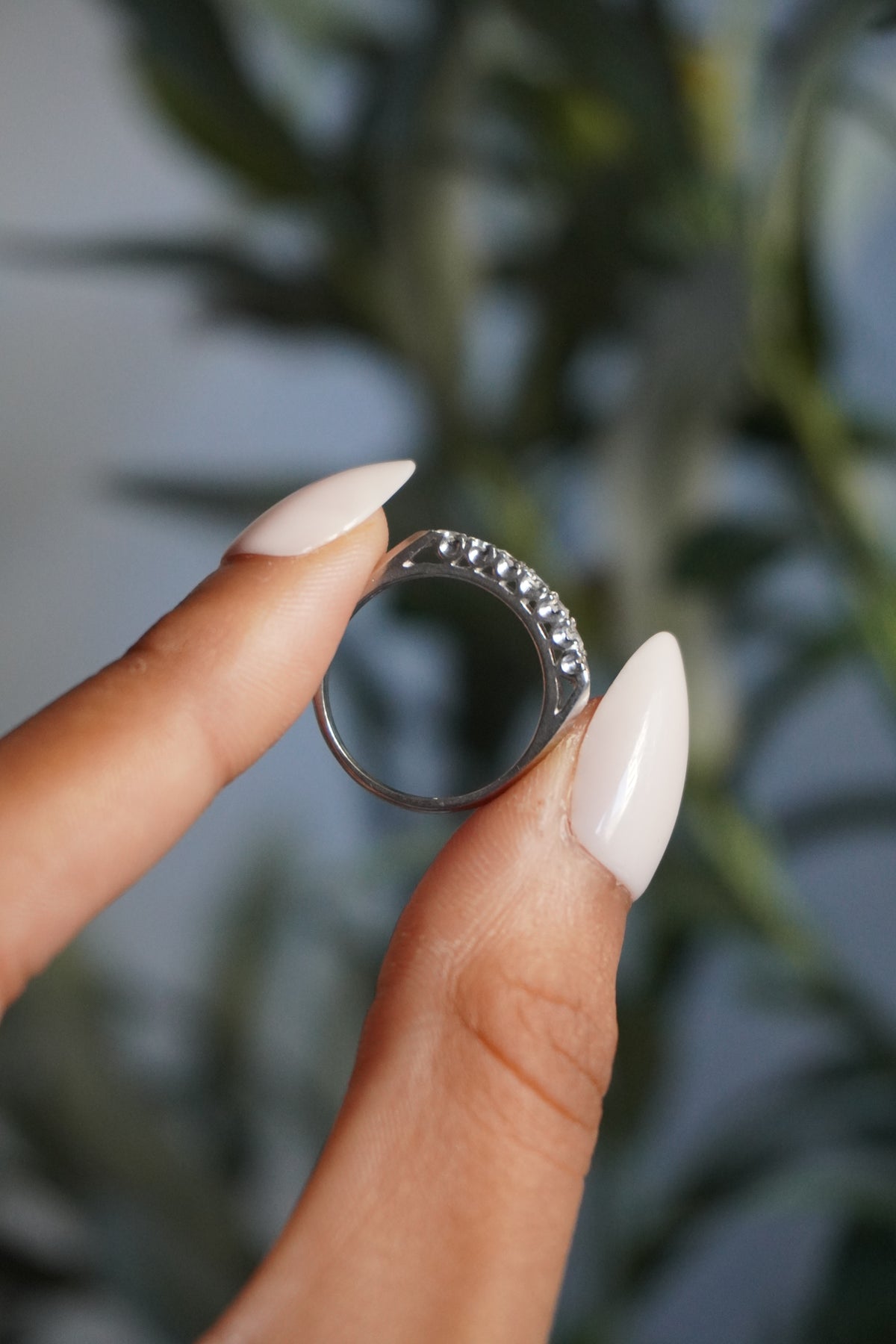 Platinum Diamond (0.42 ctw) Ring Sz 6 Ring (3.7 g)