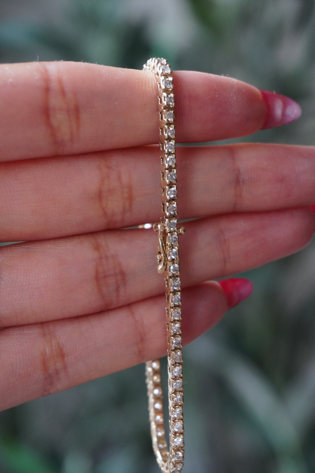 14K Yellow Gold Natural Diamond Tennis Bracelet 3 tcw. 7" (Appraisal Included)