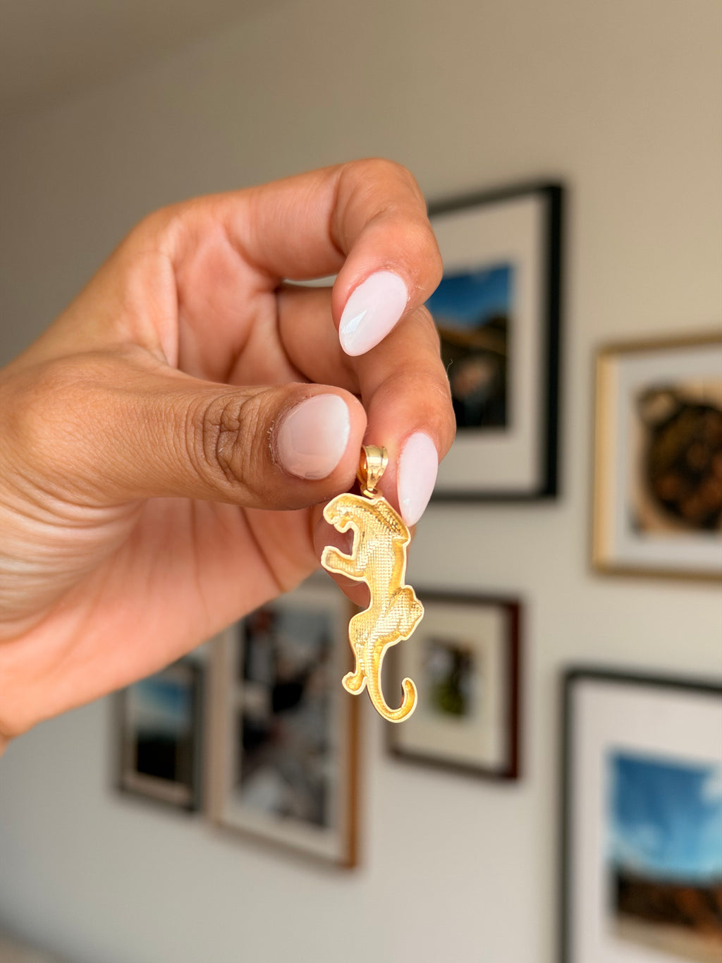 14K Yellow Gold Panther Pendant