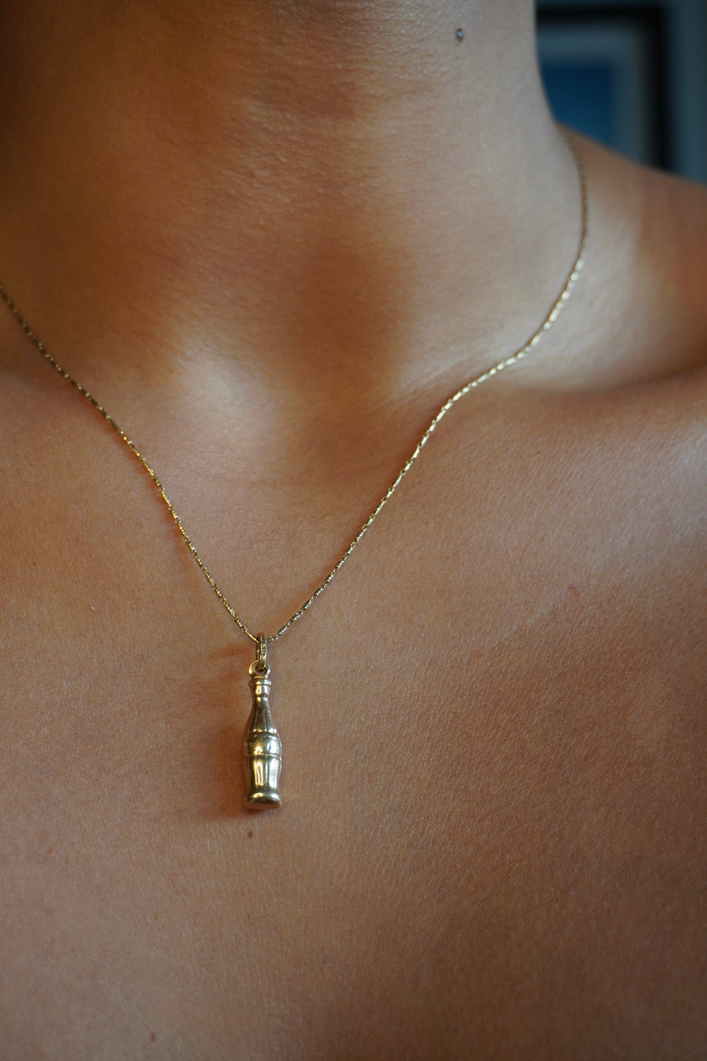 18K Yellow Gold Coca Cola 1.25" Pendant
